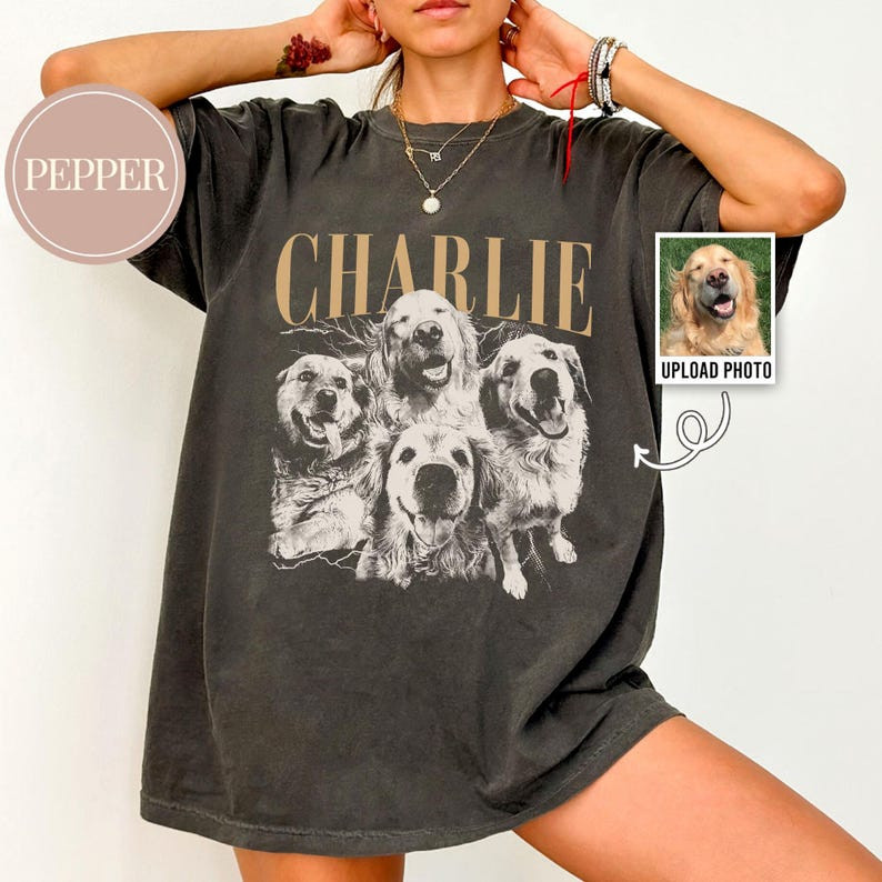 Personalized Pet Shirt Custom Dog Photo Tee Cat Lover Memorial Gift