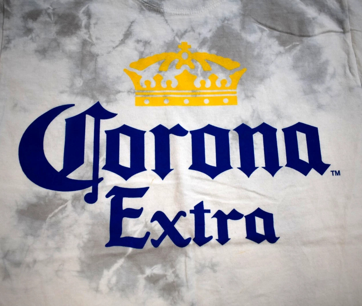 Corona Extra Mens Corona Extra Crown Graphic White Tie Dye Shirt New S-XL
