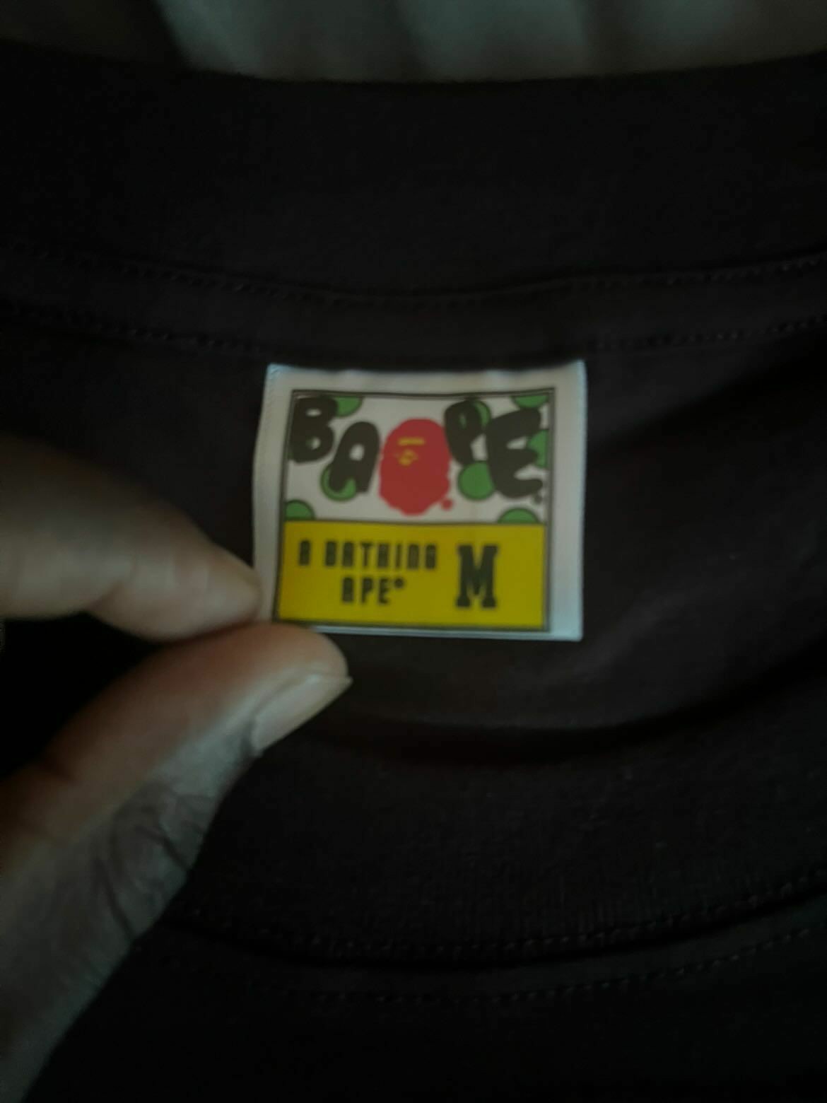 A Bathing Ape BAPE Ape Head Logo Graphic Tee Black Men’s M Crew Neck Cotton