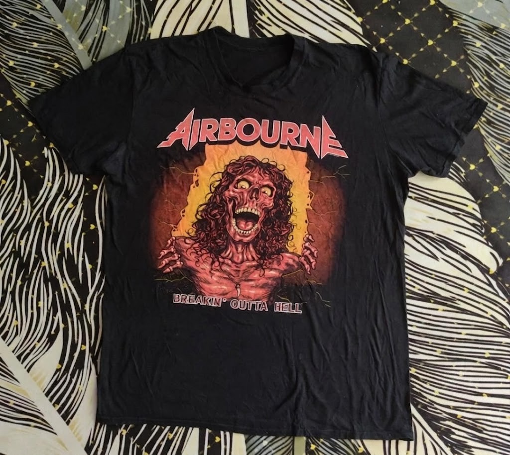 AIRBOURNE Band Breakin Outta Hell T-Shirt Full Size S-5XL Gift For Fan NA1026