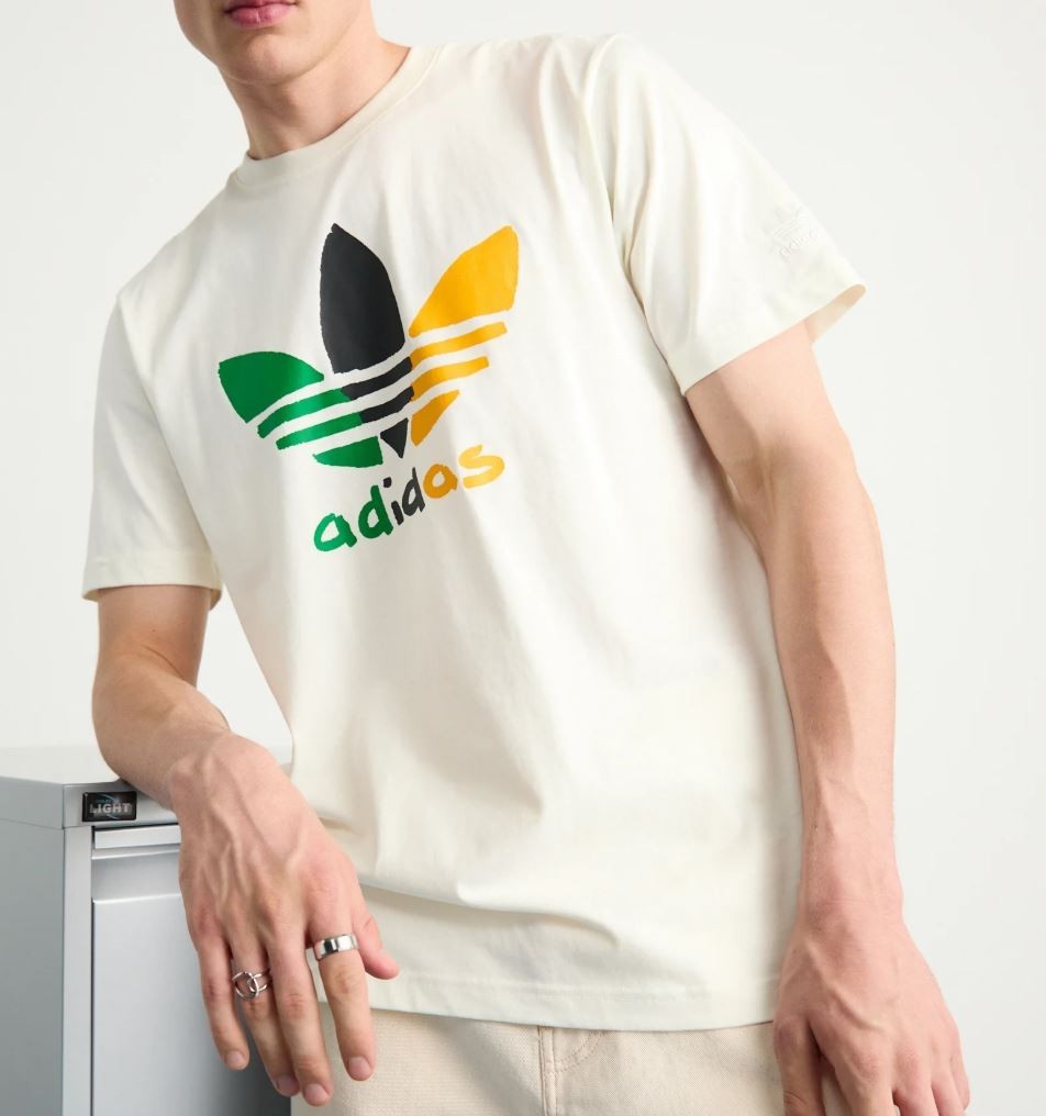 NEW MEN’S ADIDAS ORIGINALS MULTI COLOR TREFOIL SHIRT ~SIZE MEDIUM #IX6716