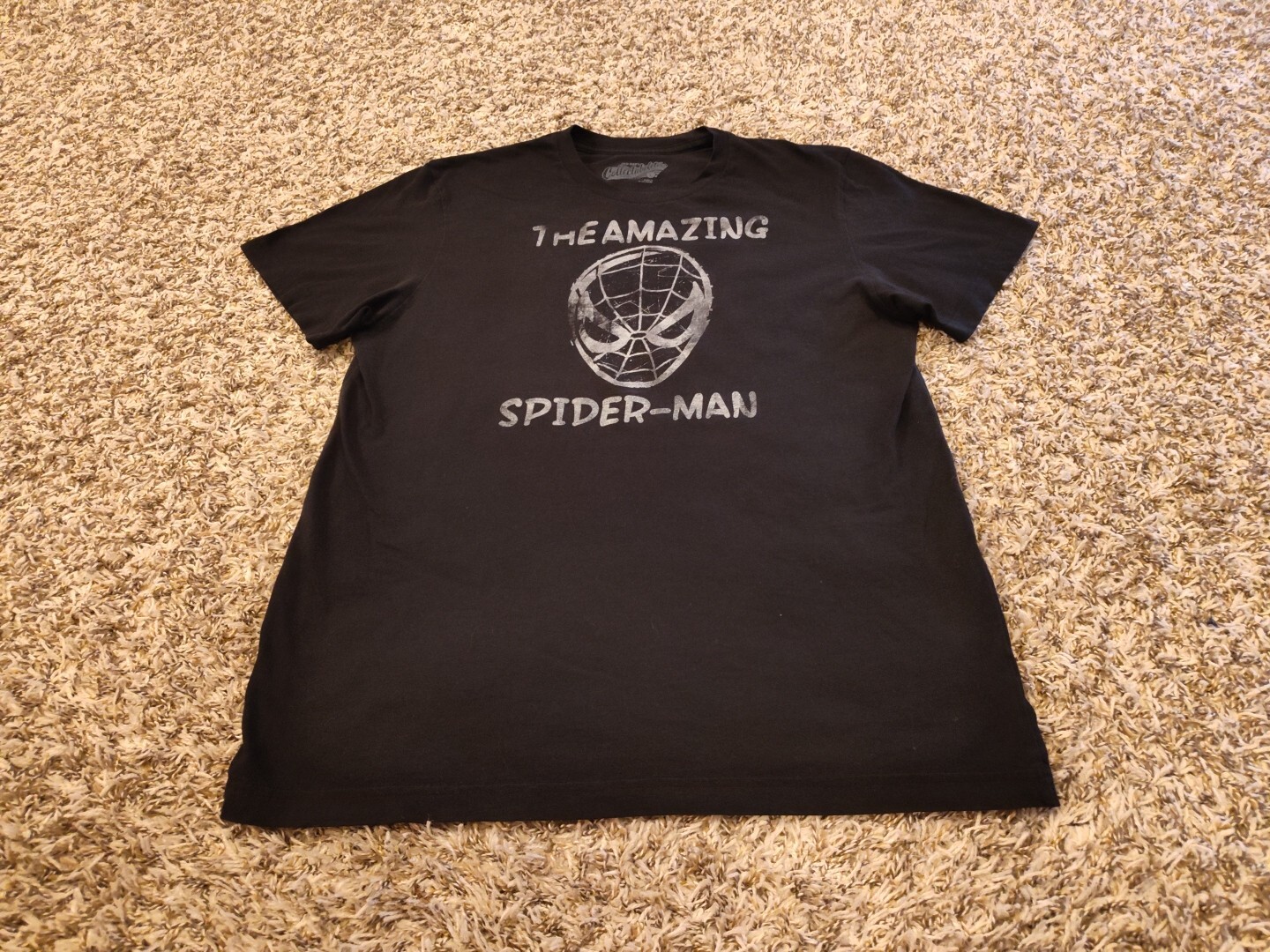 Old Navy The Amazing Spider Man T Shirt Mens Large Black Short Sleeve Crewneck