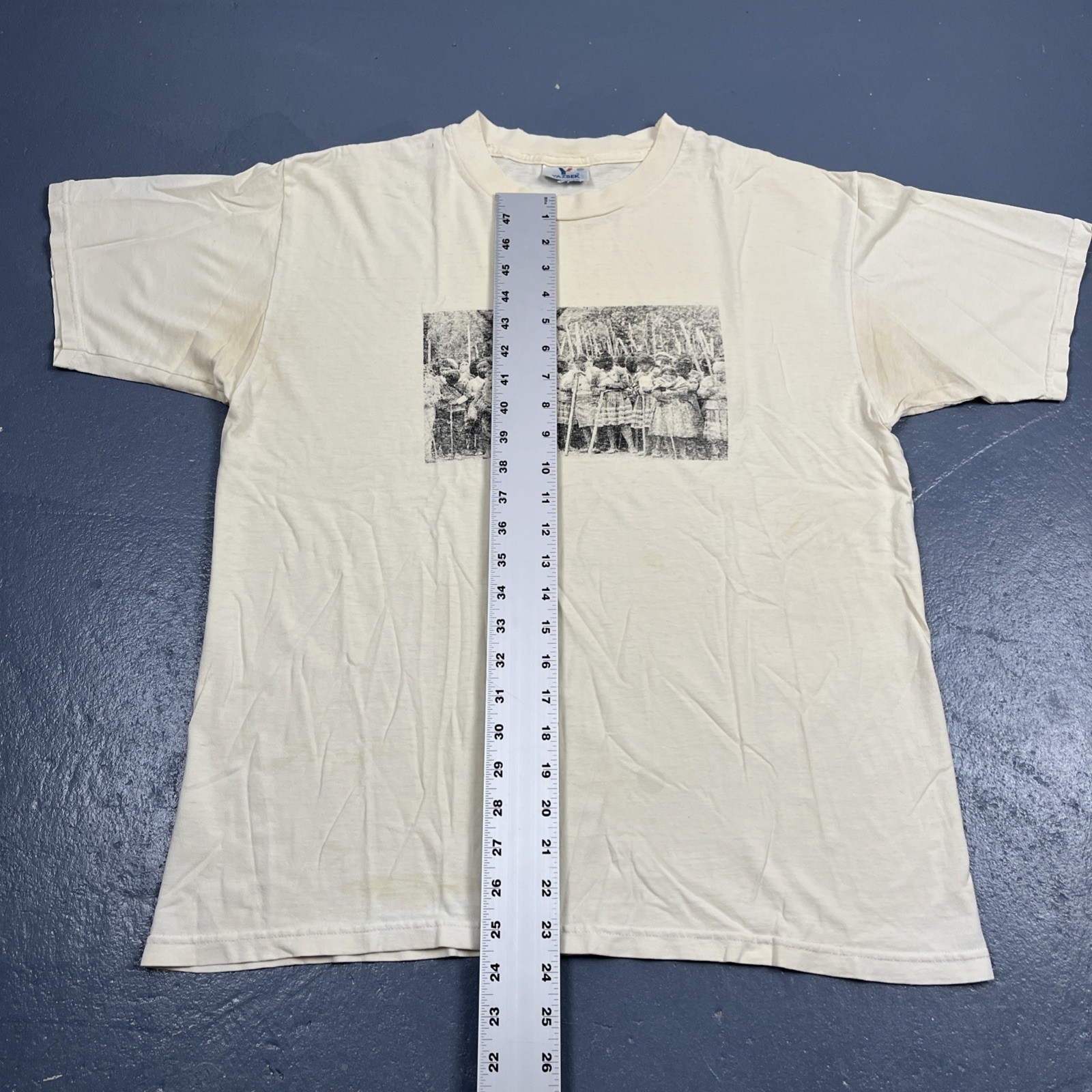 Vintage La Jornada Newspaper 17th Anniversary Tshirt 2001 Large Yellow Dbl Sided