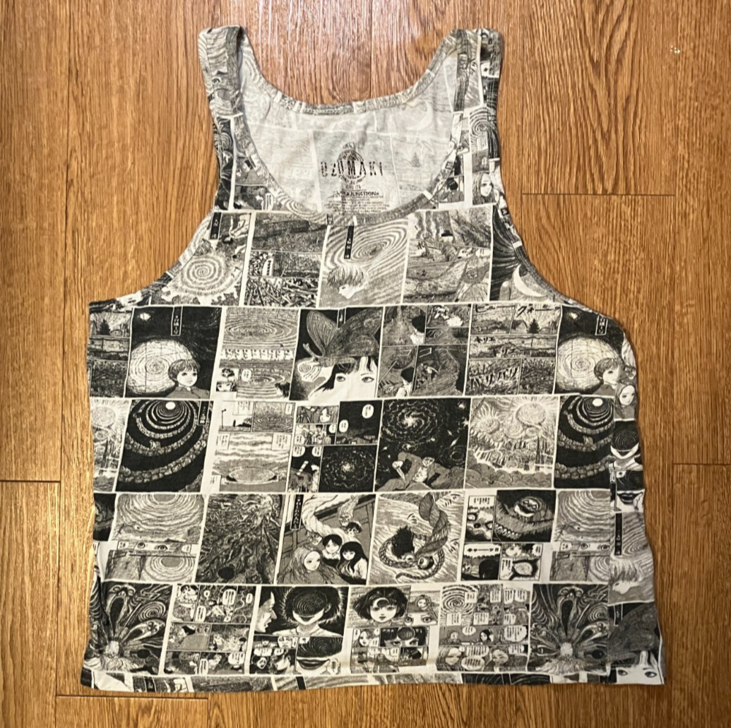 Official Junji Ito: Uzumaki All-Over Print Manga Panel Tank Top MED-LG Hot Topic