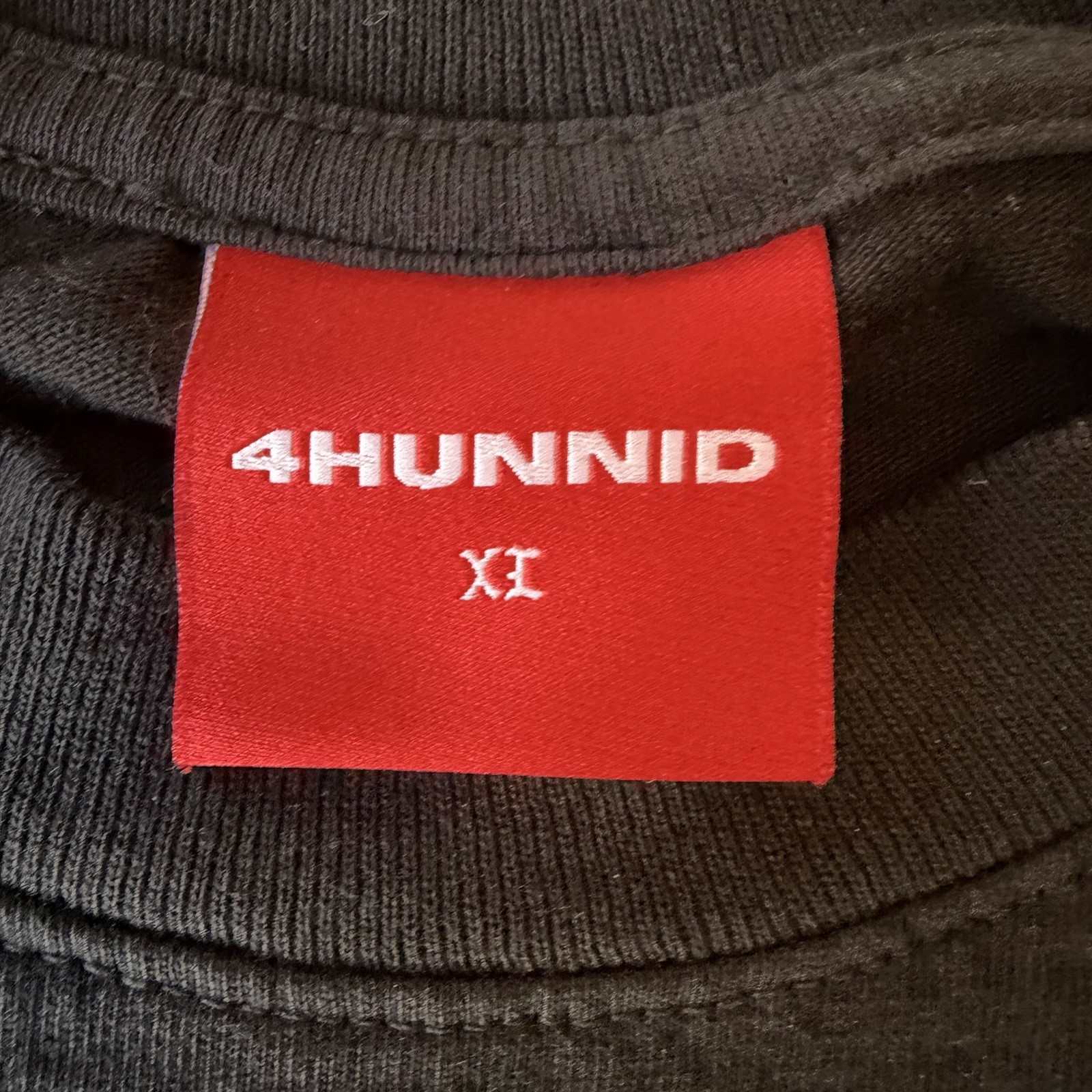 4 Hunnid X-Ray Hands Short Sleeve Black Logo T-Shirt XL