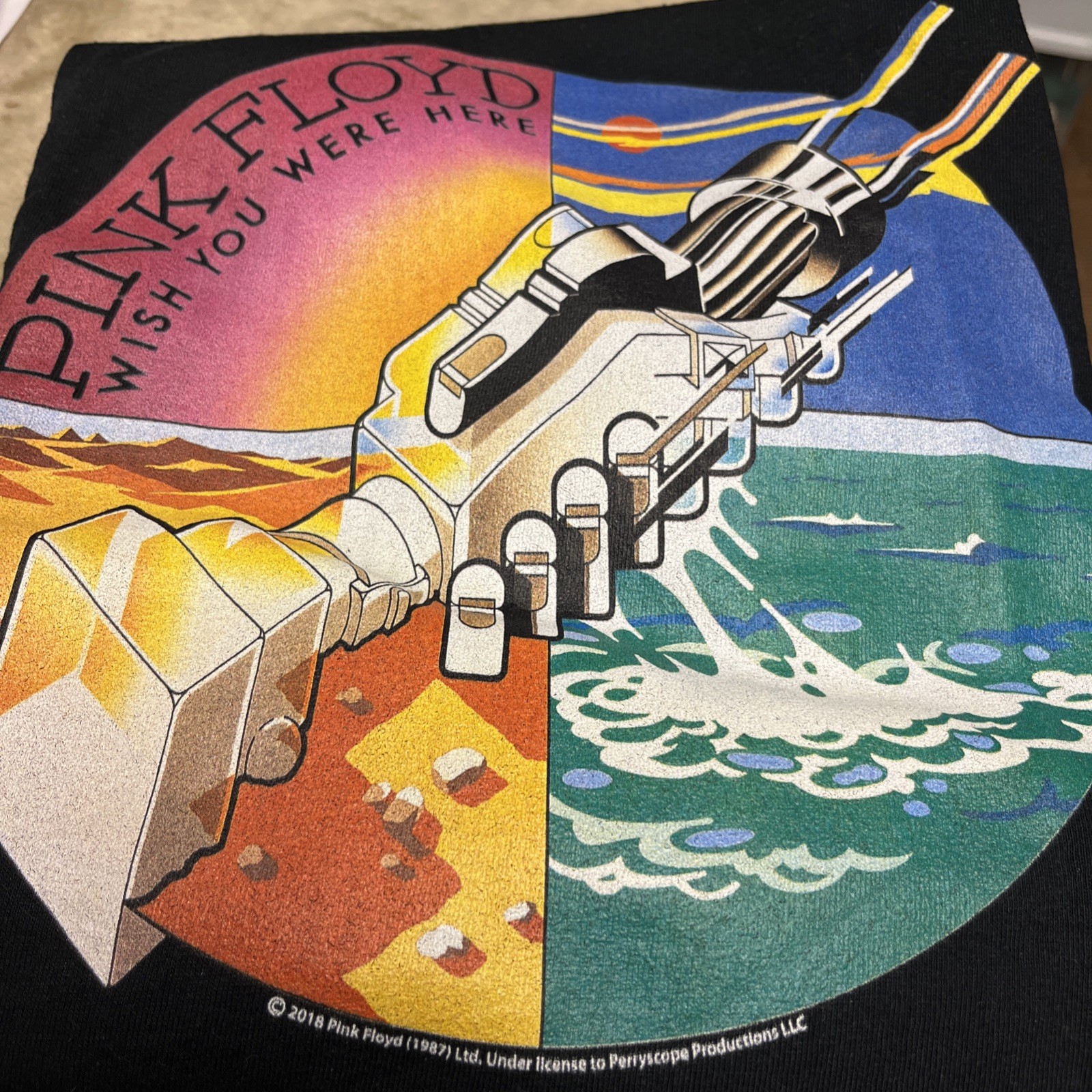 Pink Floyd, Wish You Were Here Men’s Black Graphic T-Shirt, New In Package