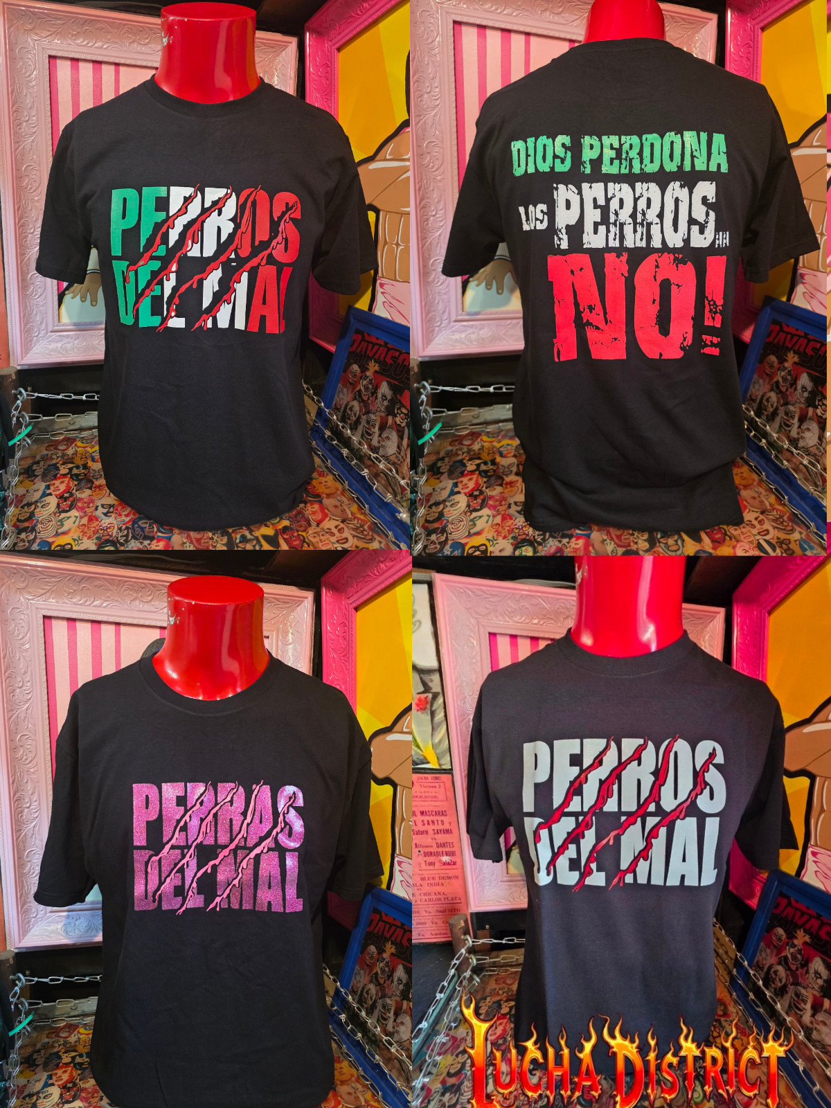 Perros Del Mal Wrestling Graphic T Shirt S-5XL