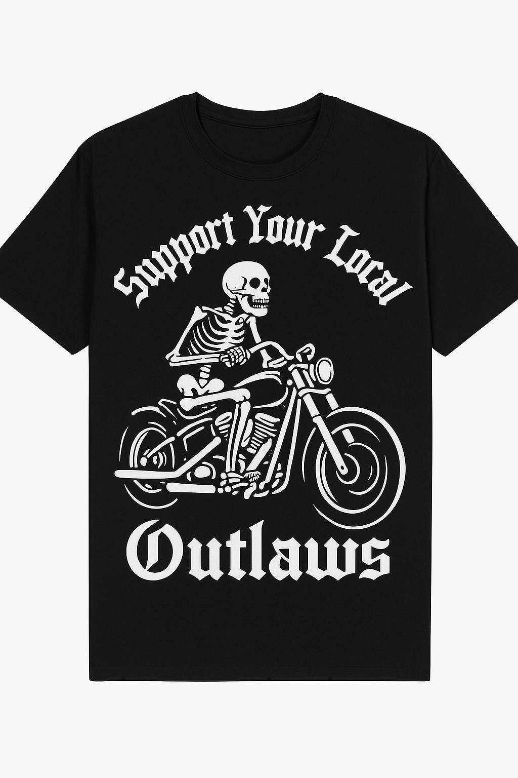 SYLO Support your local outlaws Biker Motorcycle MC T shirt 15 skull