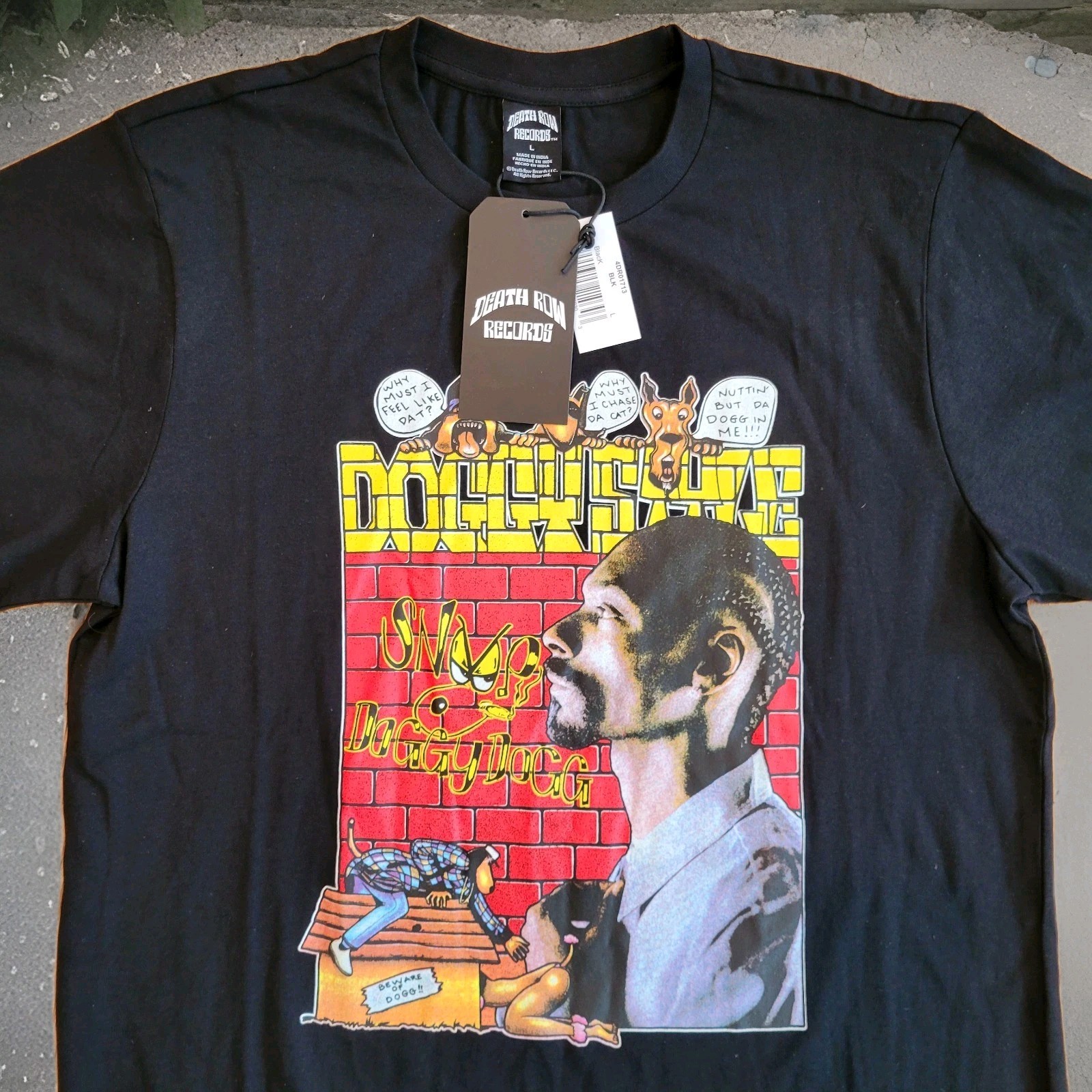Rare Snoop Dogg Doggy Style Shirt by Death Row Records / L / Black Graphic Tee