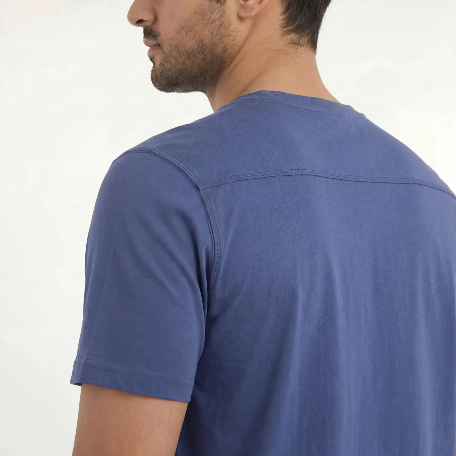 NWT Men’s Premium Organic Cotton Stretch T-Shirt Crew Neck Soft Tee Navy