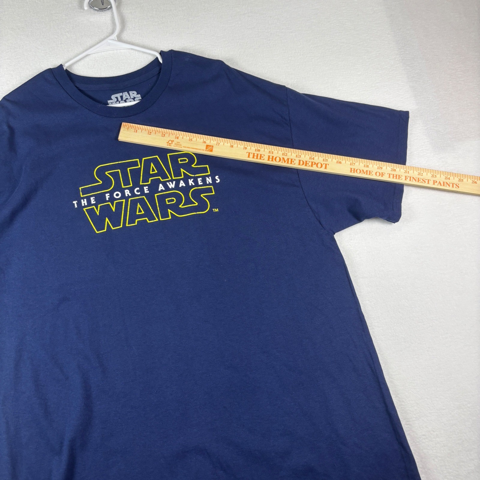 Star Wars The Force Awakens Shirt Mens 2XL Navy Blue Graphic Tee Cotton Logo