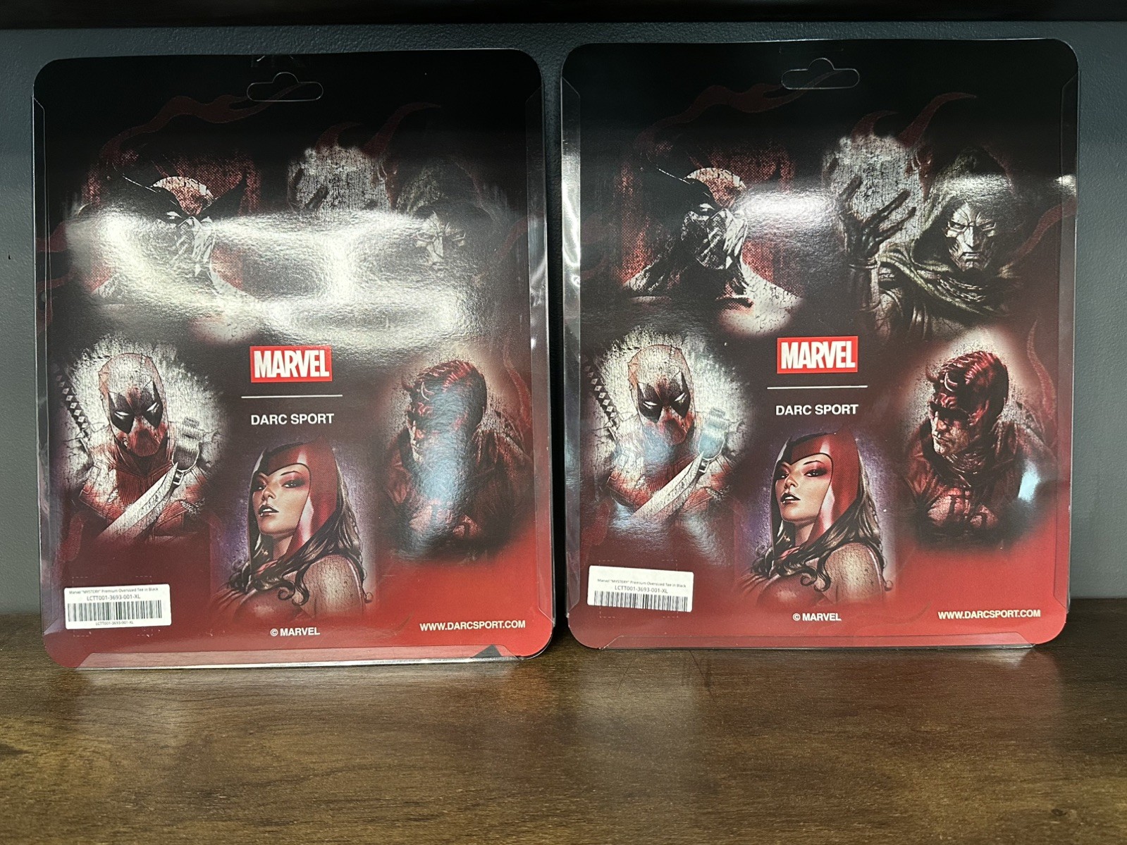 Darc Sport MARVEL “MYSTERY” PREMIUM OVERSIZED TEE XL x2 shirt lot!