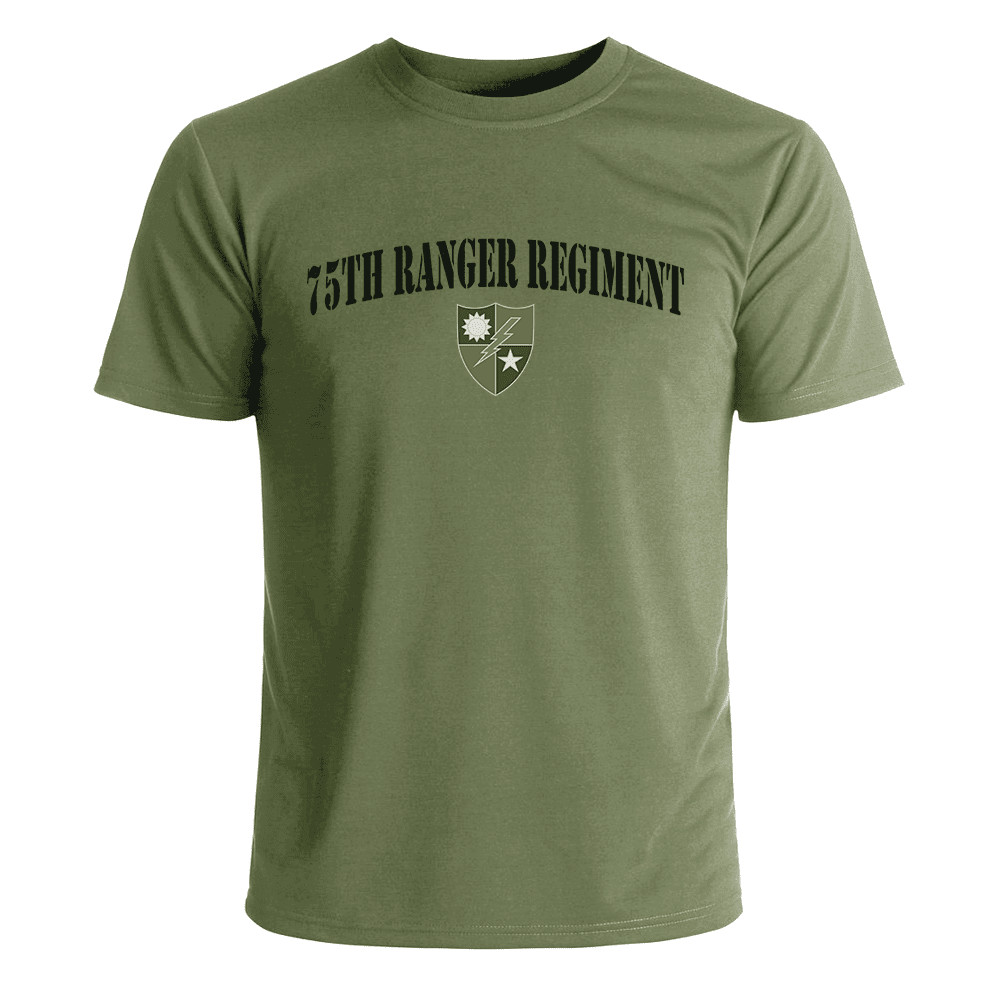 US Army 75th Ranger Regiment OD Green Subdued T-Shirt Officially Licensed