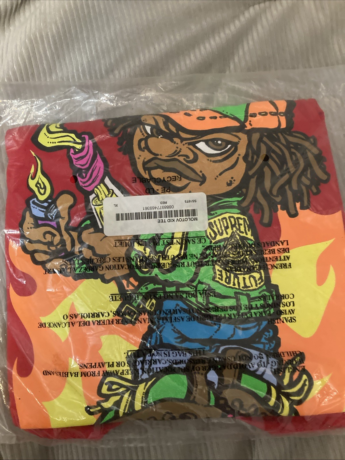 Supreme SS19 Molotov Kid Tee Red Size XL New In Bag