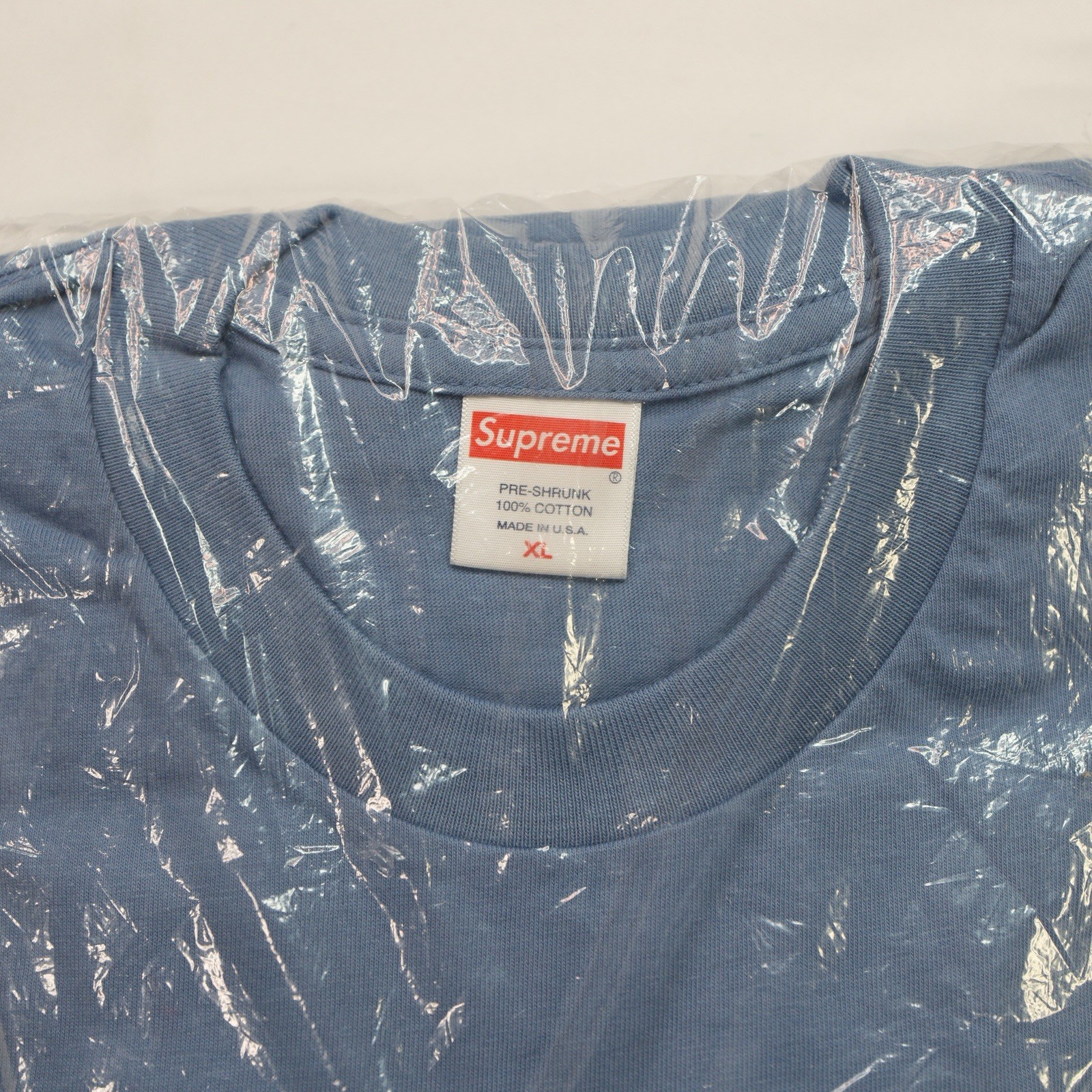 Supreme NWT We’re Back Tee Slate FW19 🔥 Size XL Blue BRAND NEW FACTORY SEALED