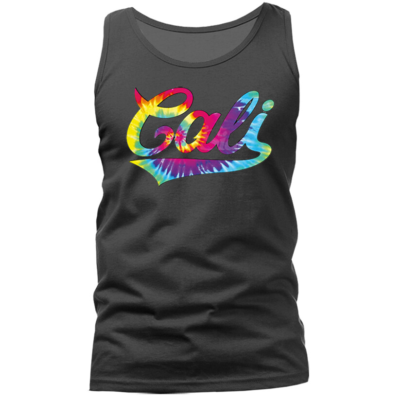 Golden State CALI SWOOSH NEON TIE DYE Cali Life Style Graphic Tank Top
