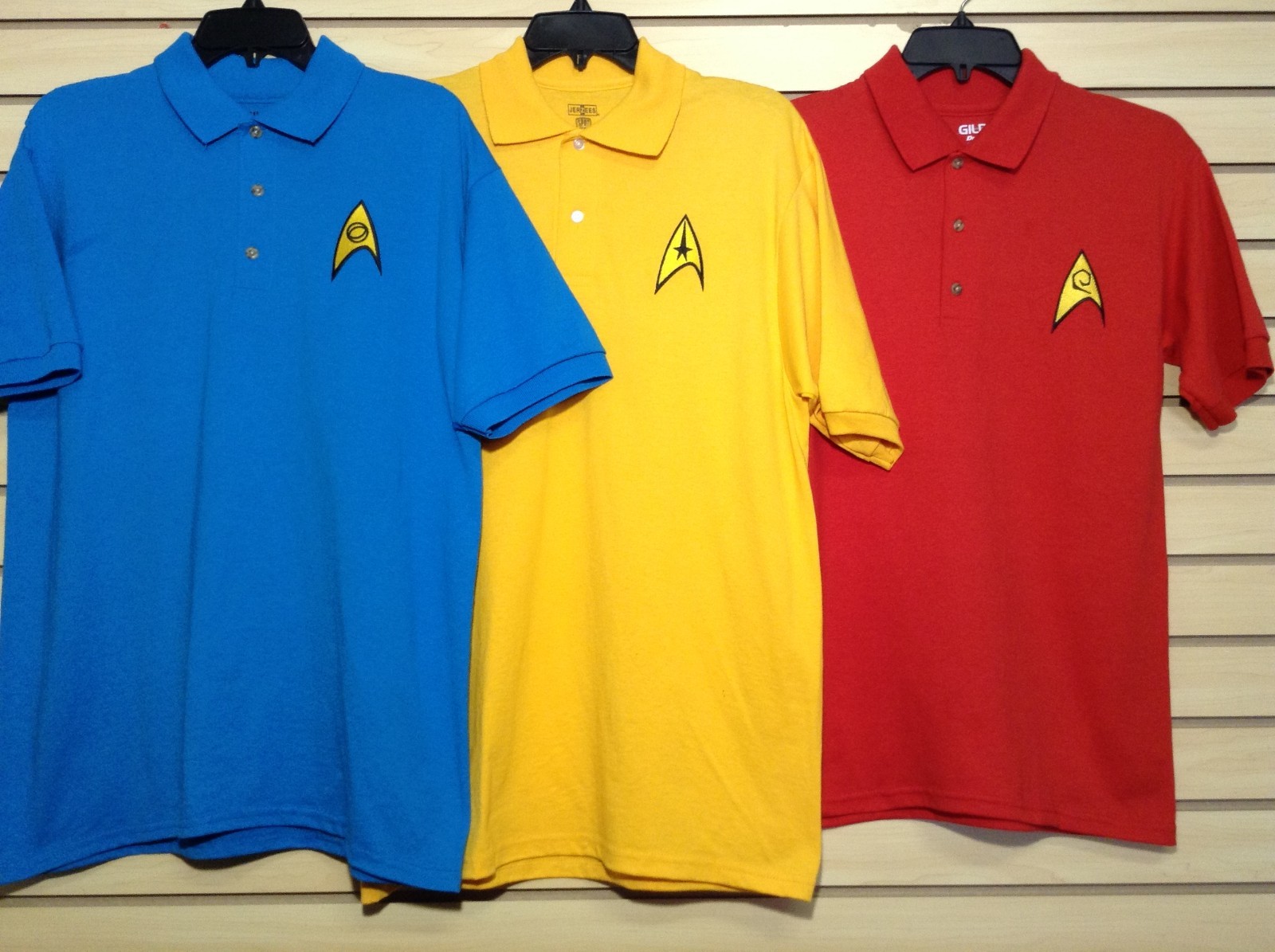 STAR TREK MEN’S UNIFORM COMMAND PATCH POLO SHIRT “JERZEES” LICENSED