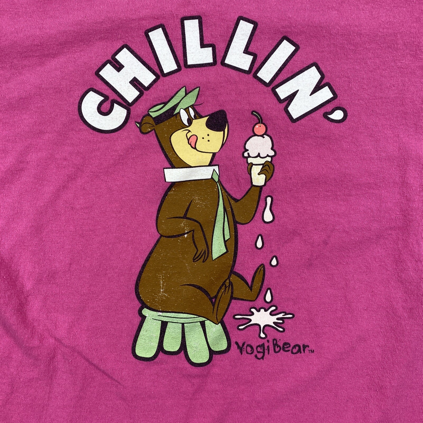 Hanna Barbera Collection Graphic T Shirt Mens X-Small Yogi Bear Chillin 90s Y2K