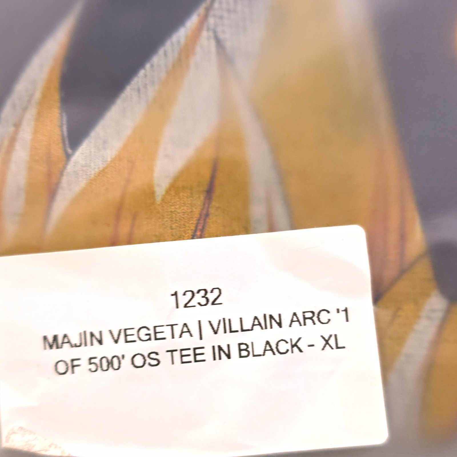 Dechire Dragon Ball Z MAJIN Vegeta 1 OUT OF 500 Black Short Sleeve Tee XL