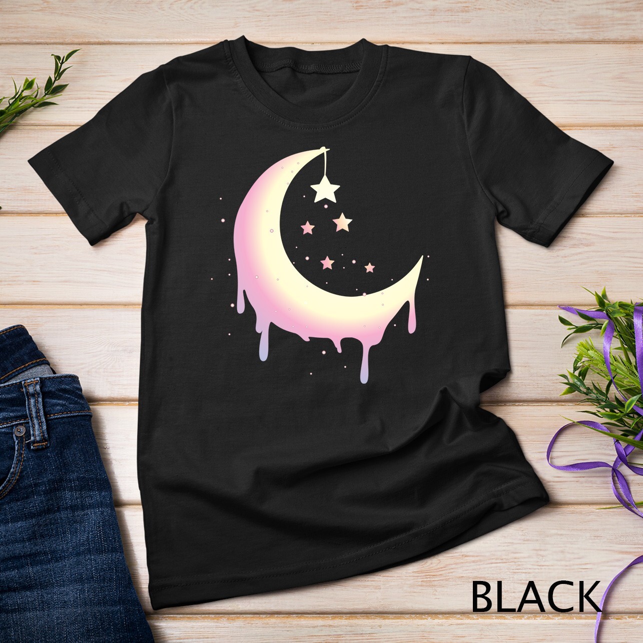 Pastel Moon Goth Vaporwave Unisex T-shirt
