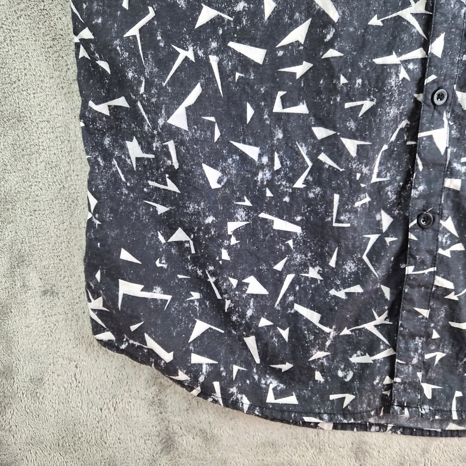 Billabong Garage Collection Shirt XL Black White Abstract Surf Skate Streetwear