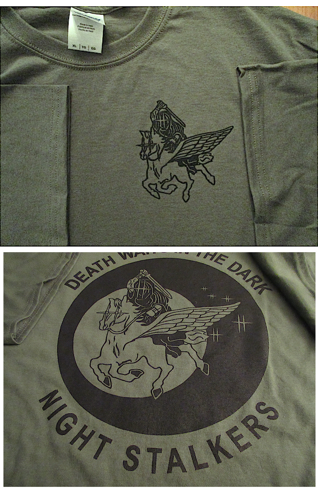 160th NIGHT STALKERS SOAR Death waits In The Dark T-Shirt Large USA Ultra Co 6oz