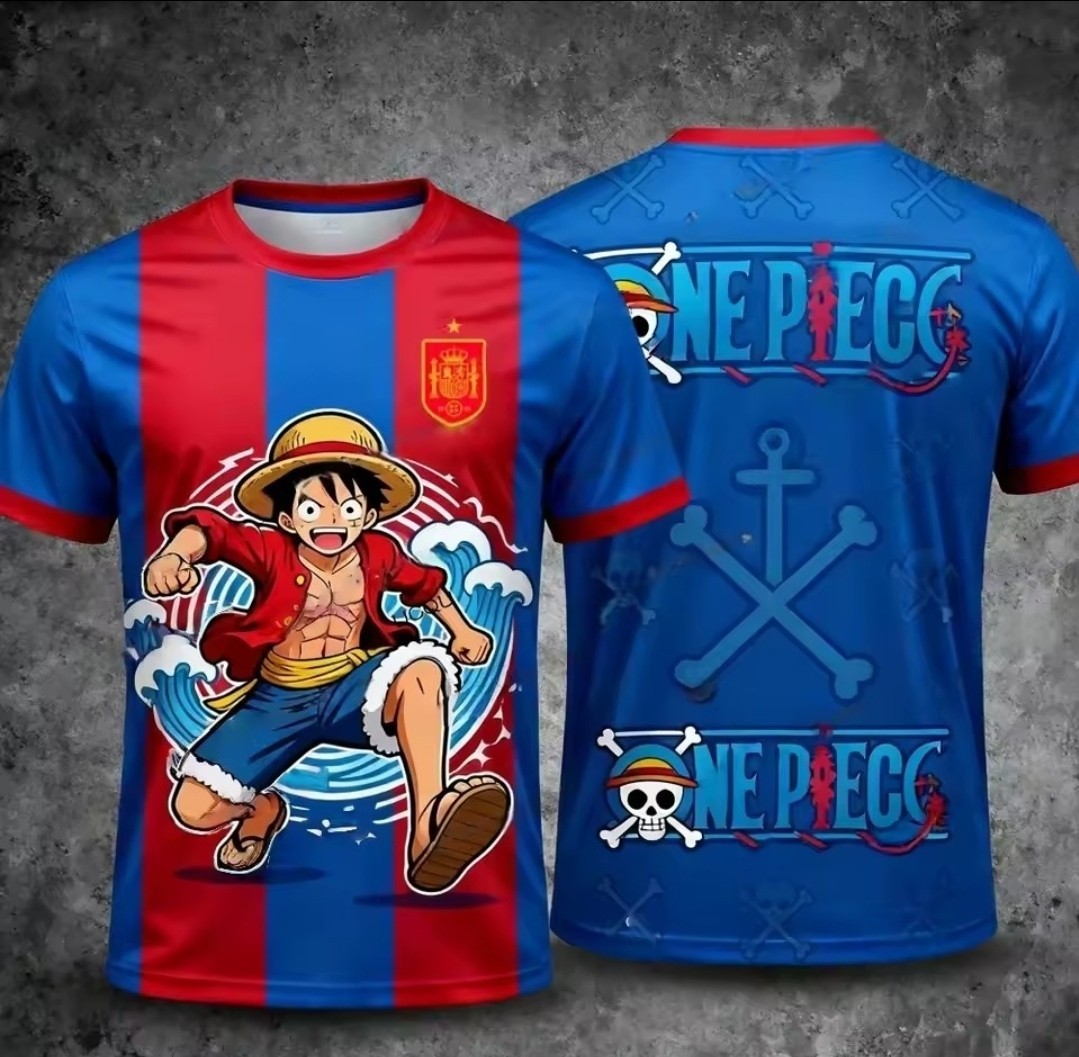 Anime Jersey Sport Luffy Spaing Flag One Piece New Medium Size