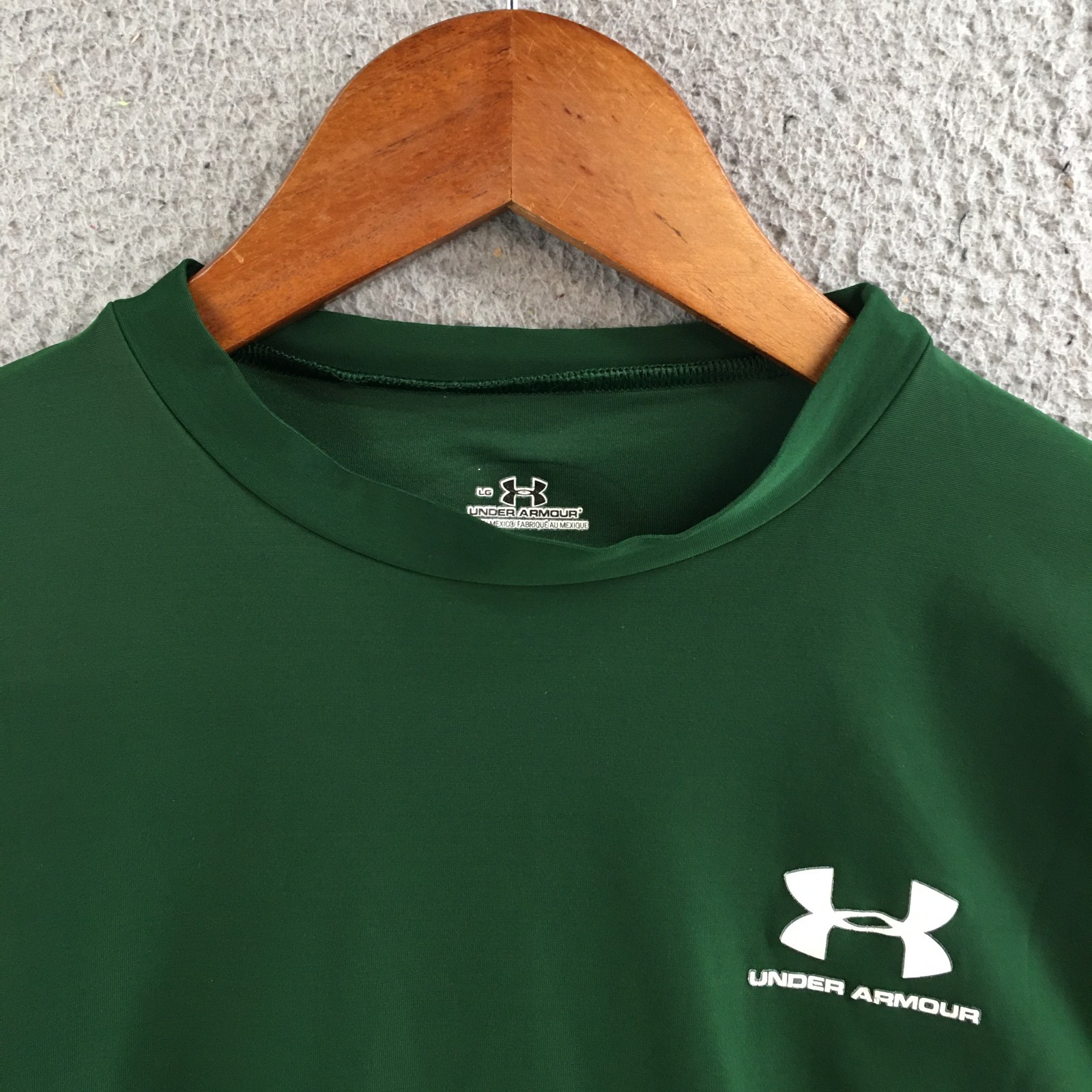 Under Armour Activewear Long Sleeve T-Shirt Mens Large Athletic Crew Neck Green