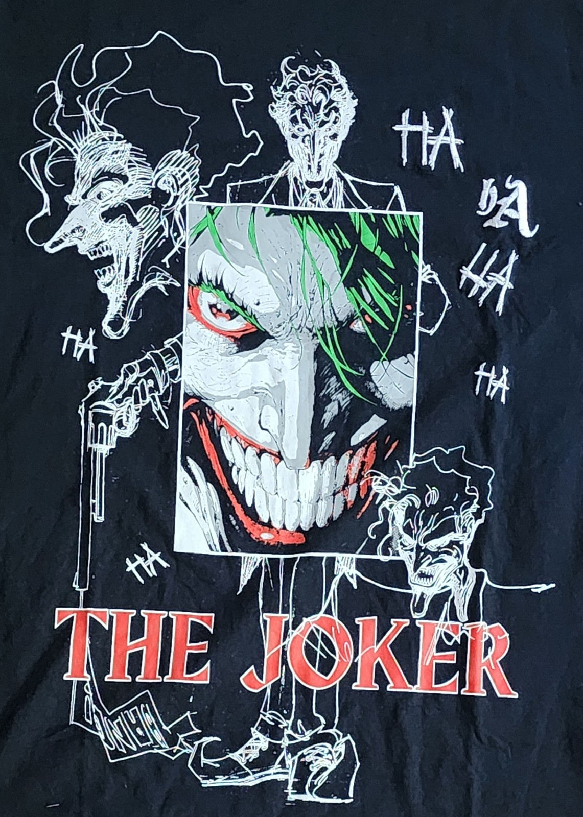 DC Comics T-Shirt Men’s Sz Large Joker Gotham City Batman Universe Cartoon Tee