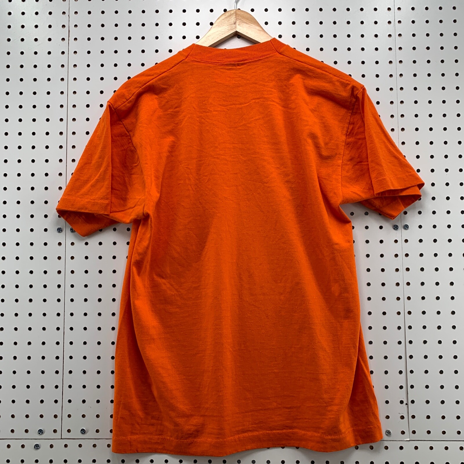 Vintage 80s Lionel Electric Shirt Mens FITS Medium Orange Single Stitch 19×28.5