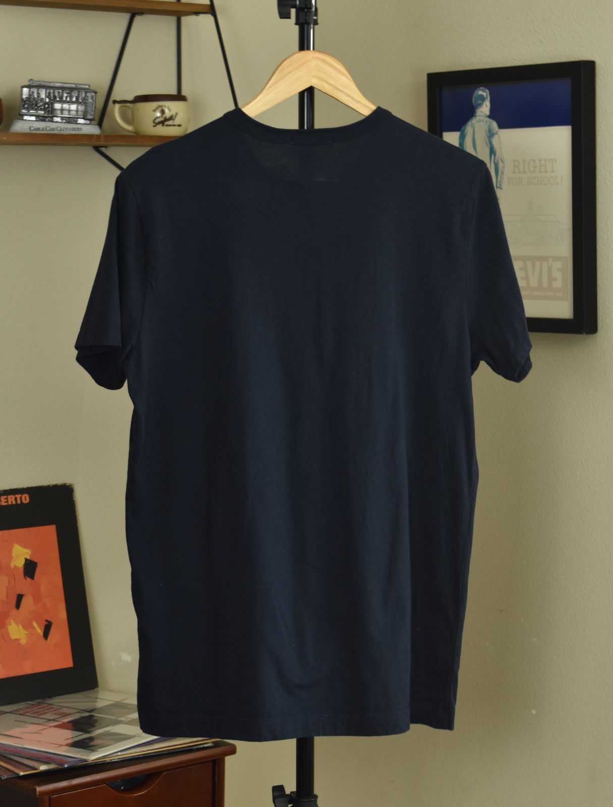 Buck Mason Navy Blue T-Shirt -M- 100% Cotton Short Sleeve Made in USA