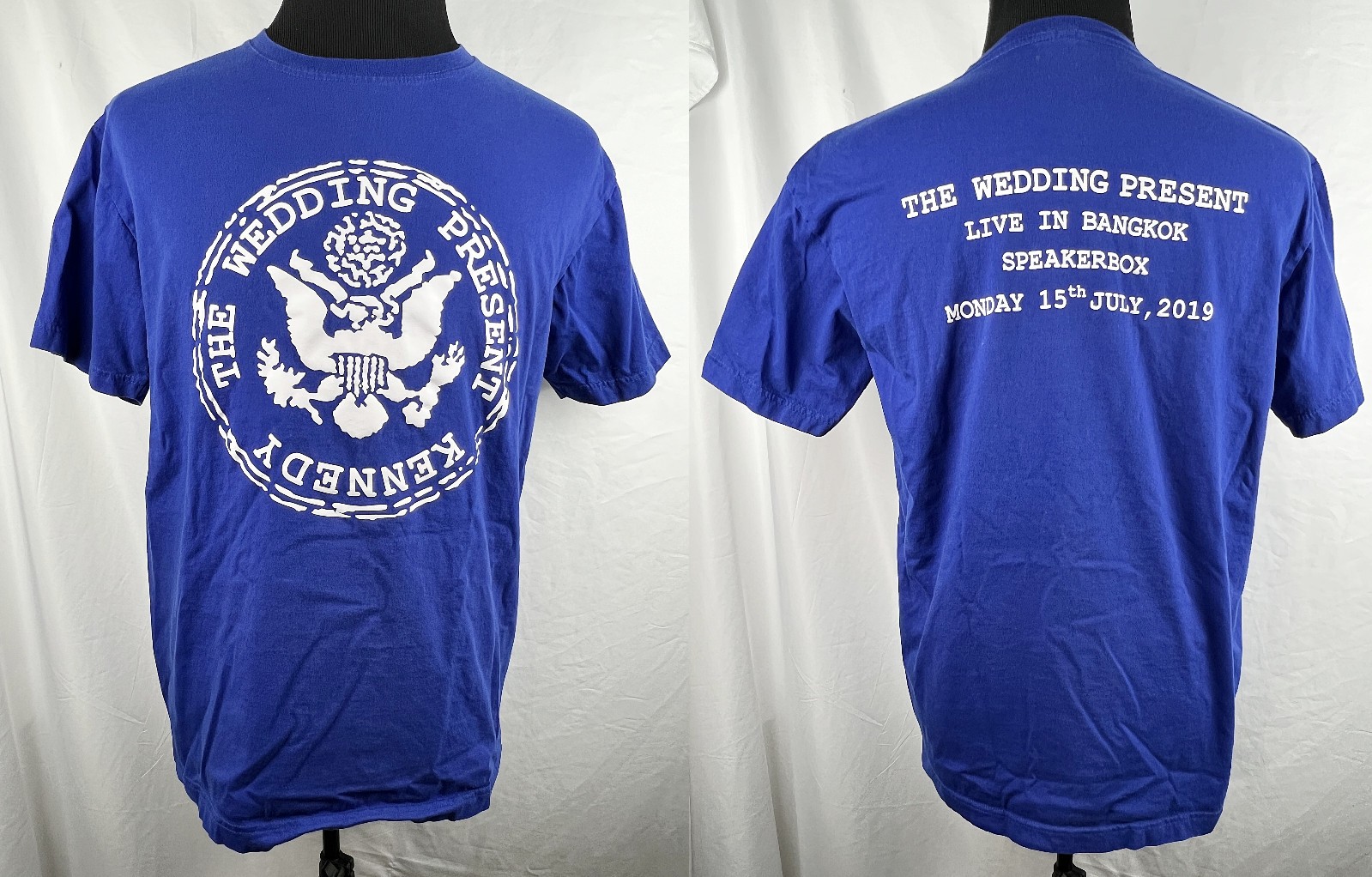 The Wedding Present Live in Bangkok 7/19/2019 Blue S/S UK Indie Band T-Shirt L