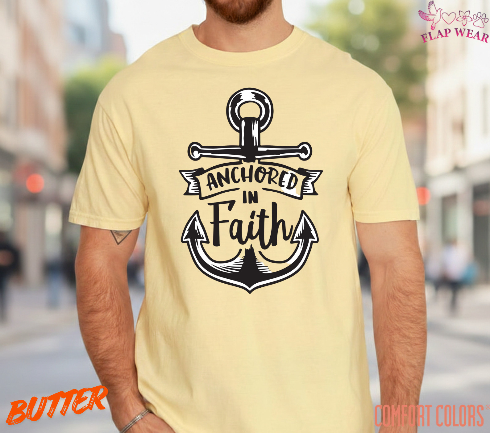Unisex Anchored In Faith T-Shirt, Men T shirt,Women T shirt Gift Christian Top