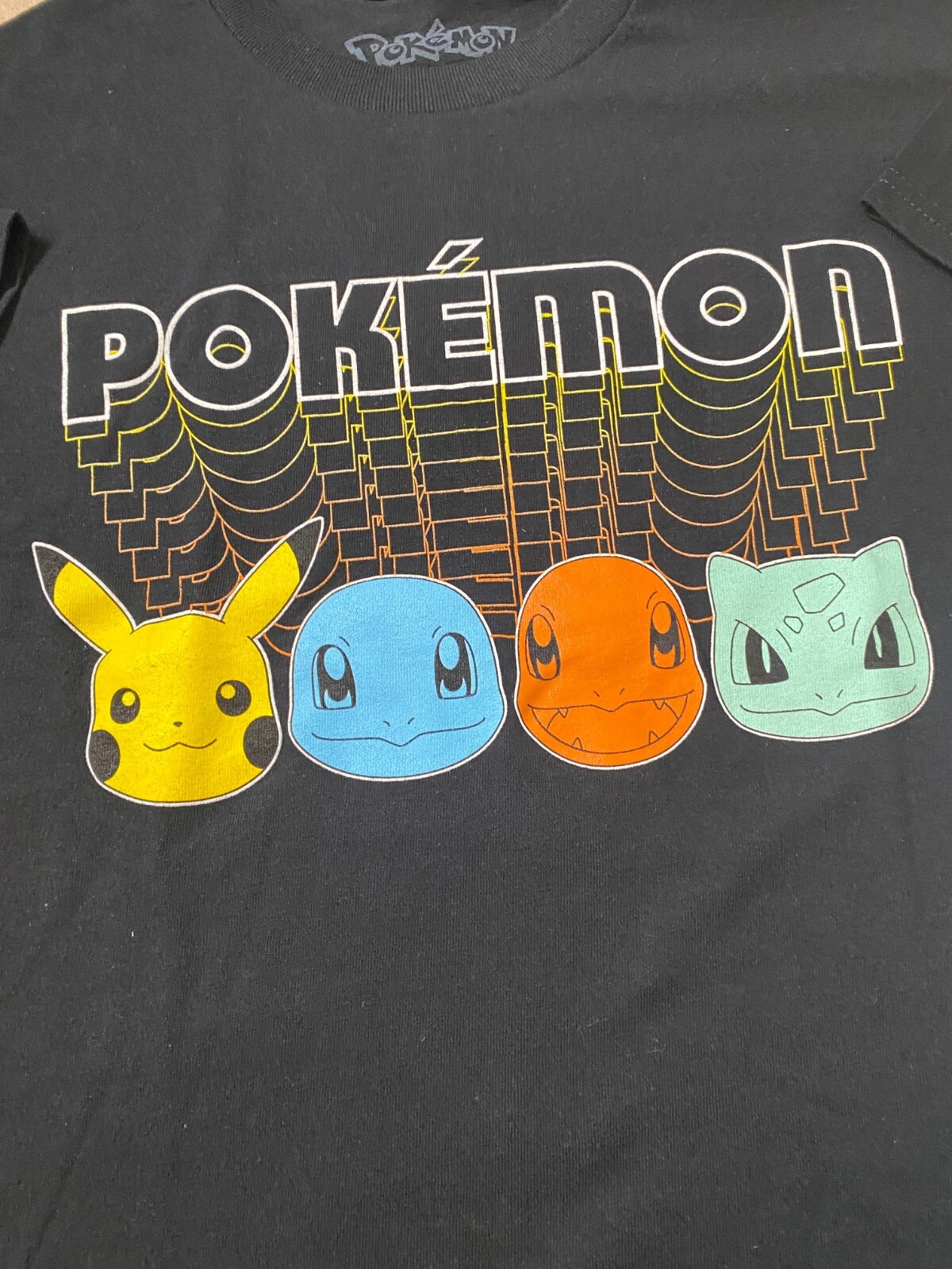 NWT-Pokemon Pikachu Gamer Nintendo Black Graphic Tee SZ S