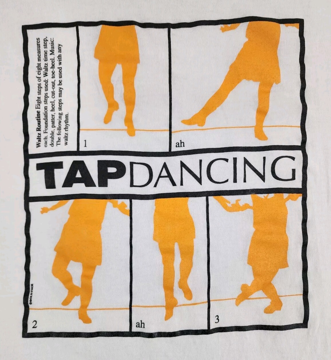 VINTAGE Tap Dancing Shirt Mens Medium Waltz Routine Step Single Stitch Adult A31