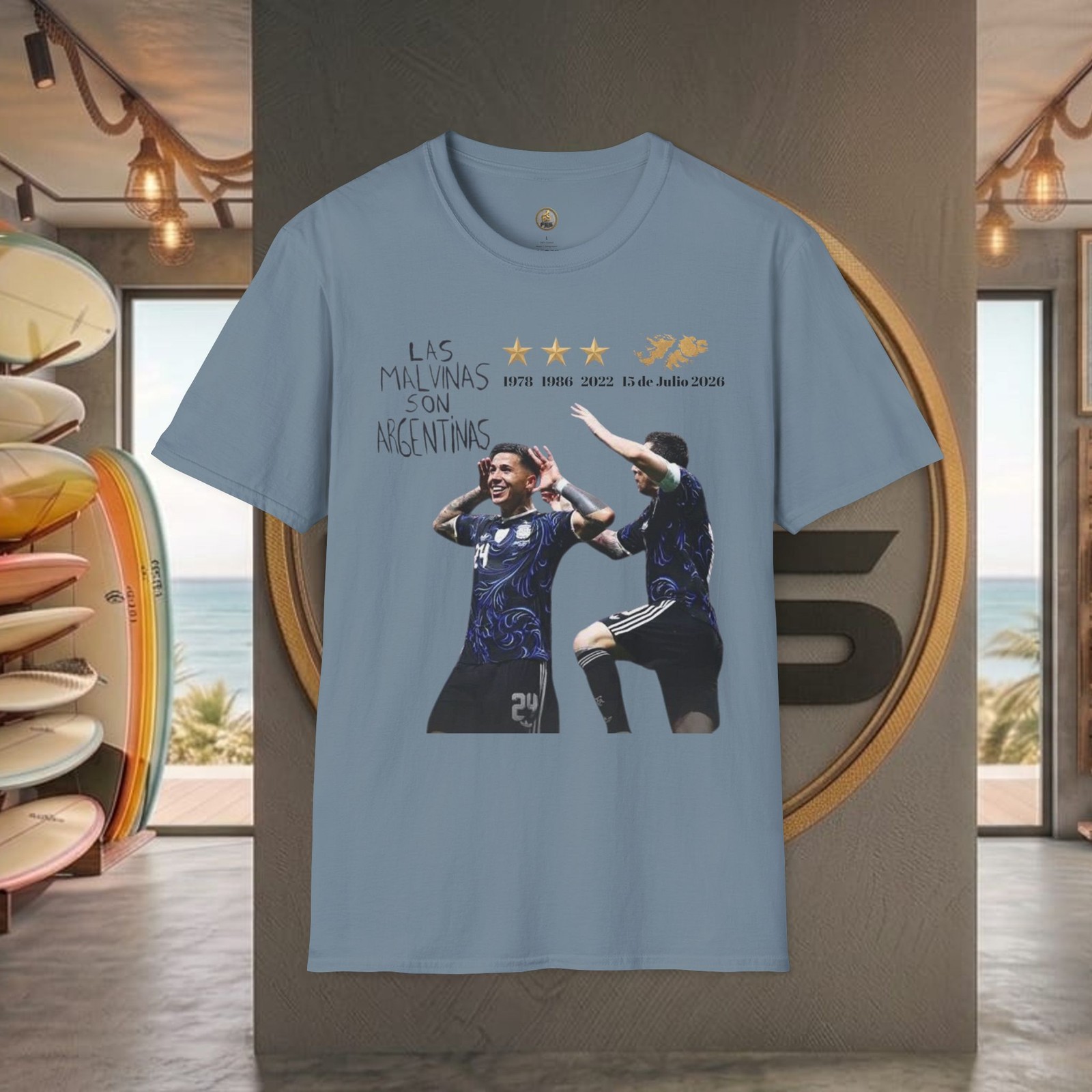 Las Malvinas son Argentinas Seleccion Enzo Messi World Cup T-Shirt All SIZES