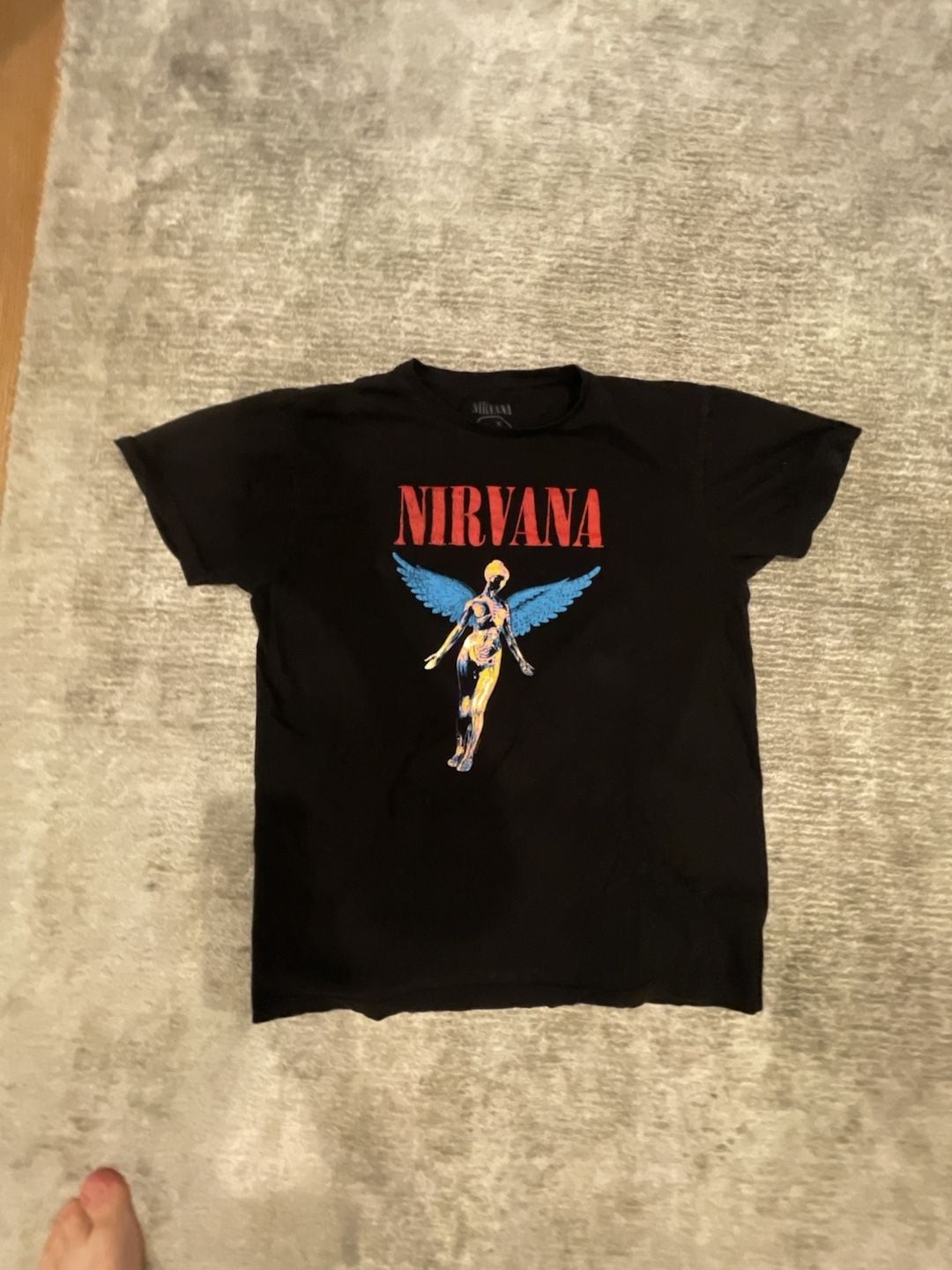 Nirvana In Utero Graphic Black Band T-Shirt Size Large