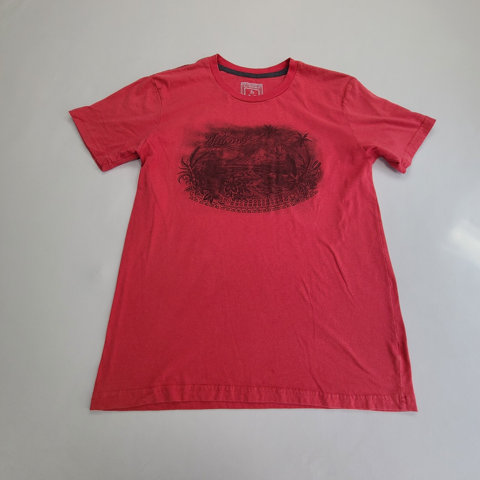 Hinano Tahiti Shirt Adult Medium Red Made In USA Casual Mens