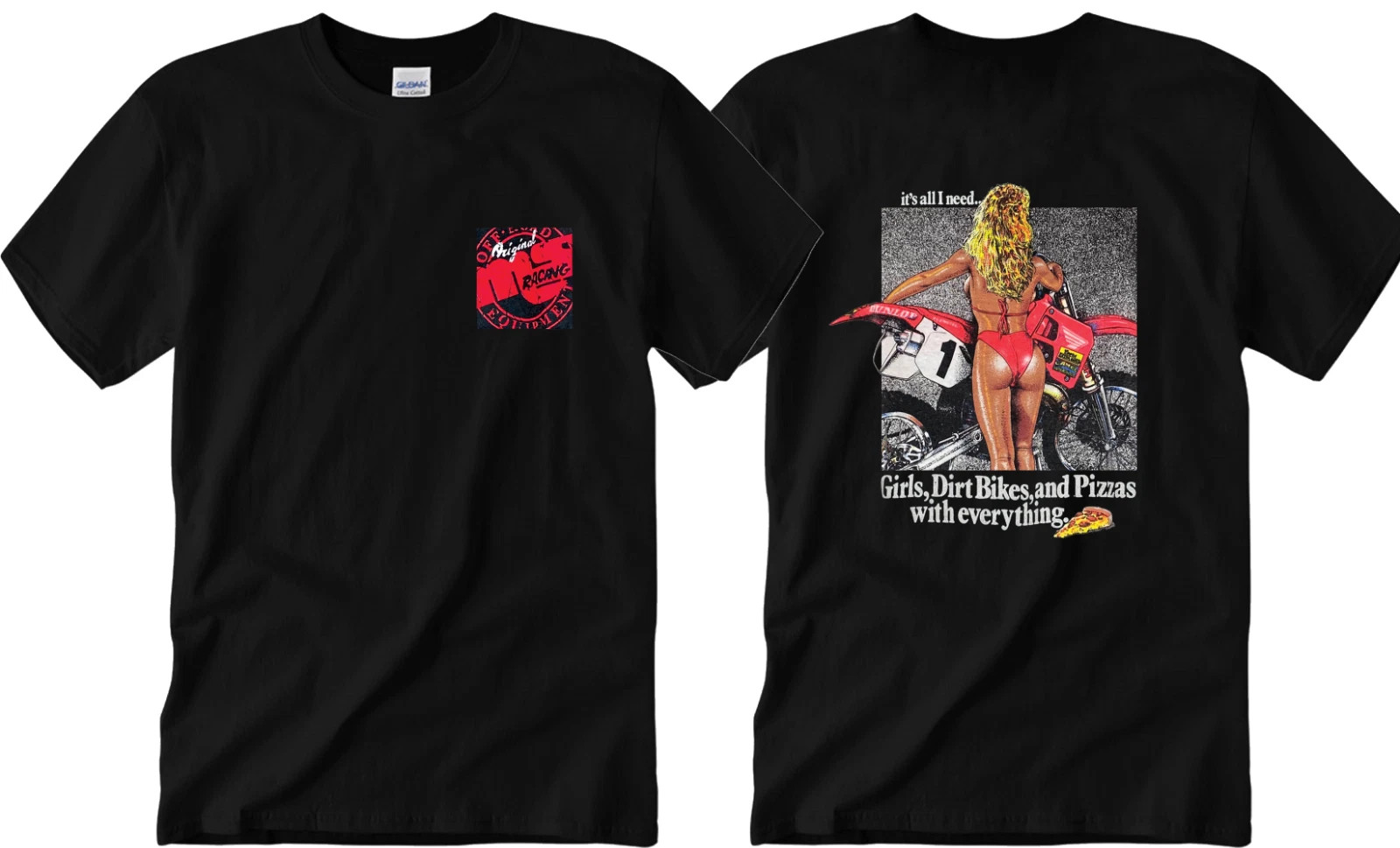 Vintage 1993 Racing Motocross Single Stitch T-Shirt Black
