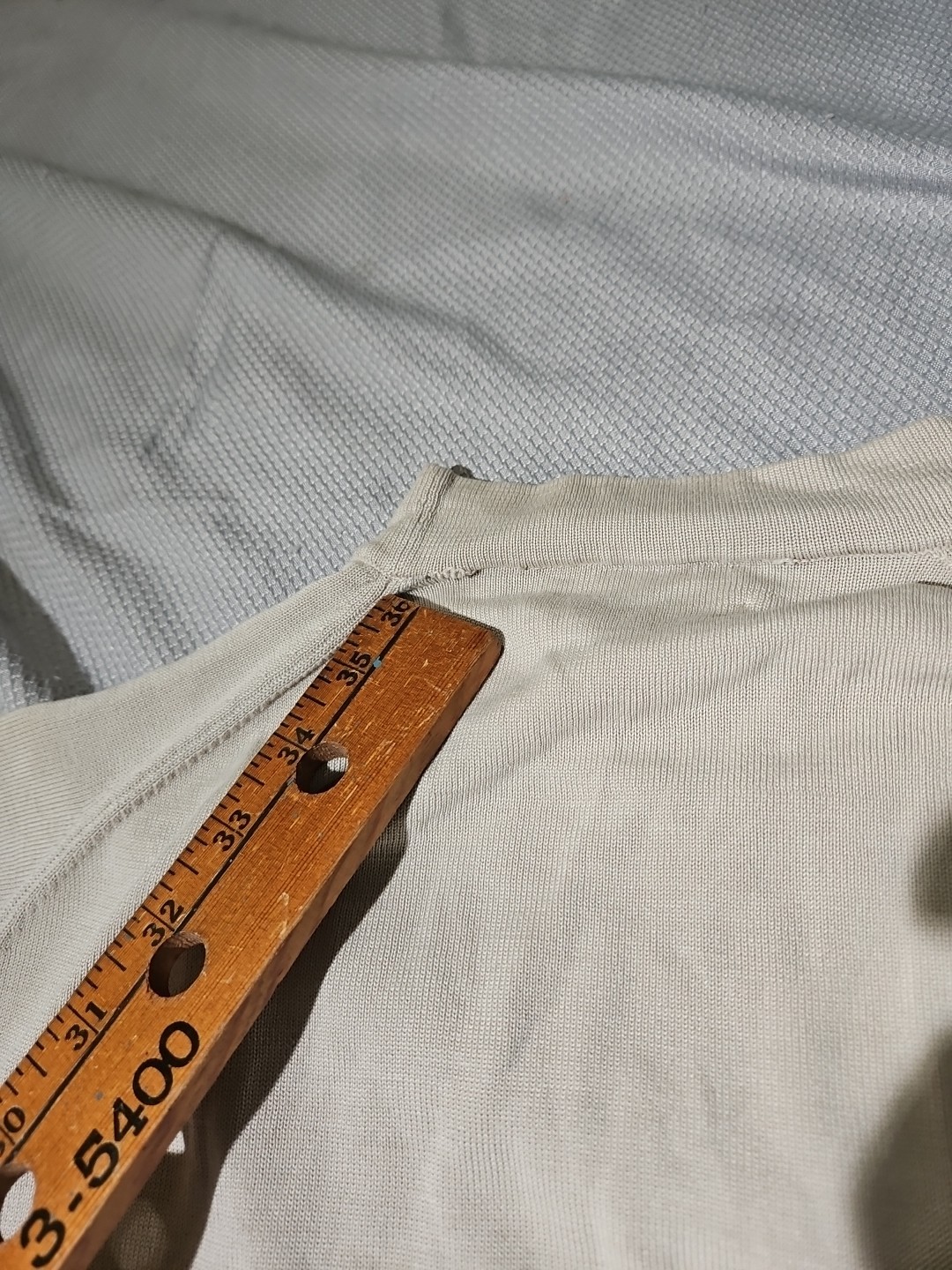 Johnston Murphy Shirt Mens XL Beige Silk Ribbed Raglan Sleeve Casual Luxury Tee