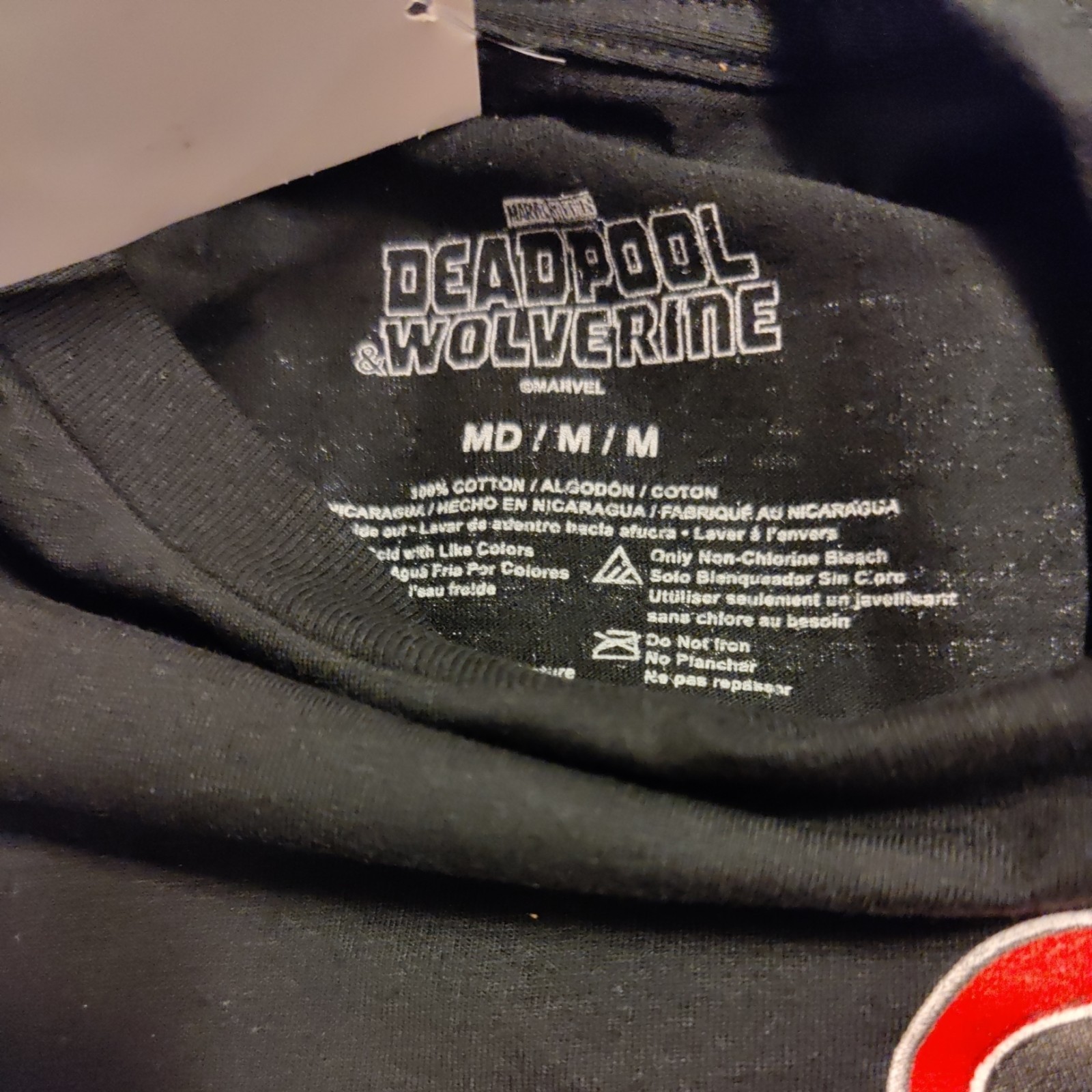 Marvel Deadpool & Wolverine Graphic T-Shirt Black Medium NWT