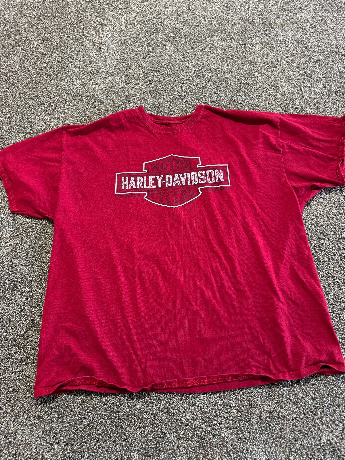 Harley Davidson Mens T-Shirt Size XL NO TAG Red Wyoming Double Sided