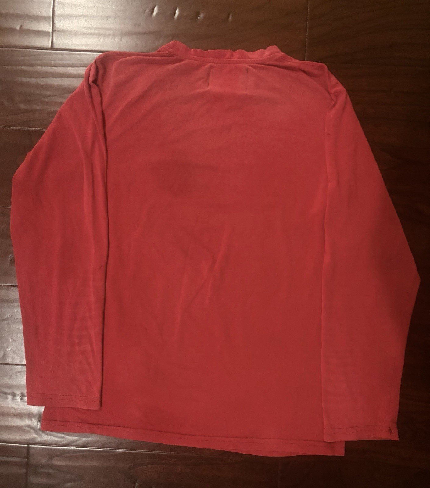 Y2K Red American Eagle Long Sleeve Shirt With Eagle Graphic
