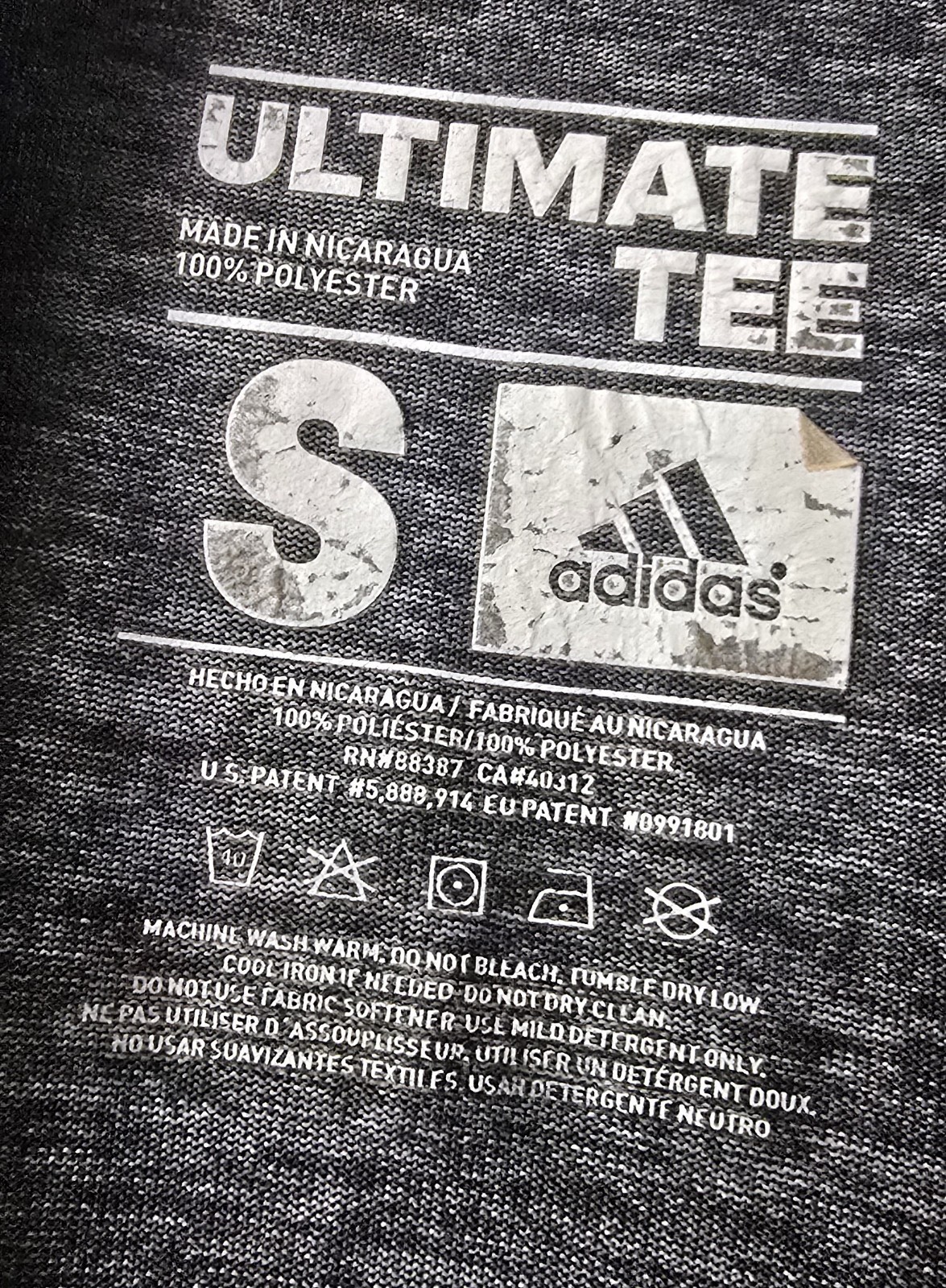 Addias Ultimate Tee Men’s Dark Gray Shirt Climate S