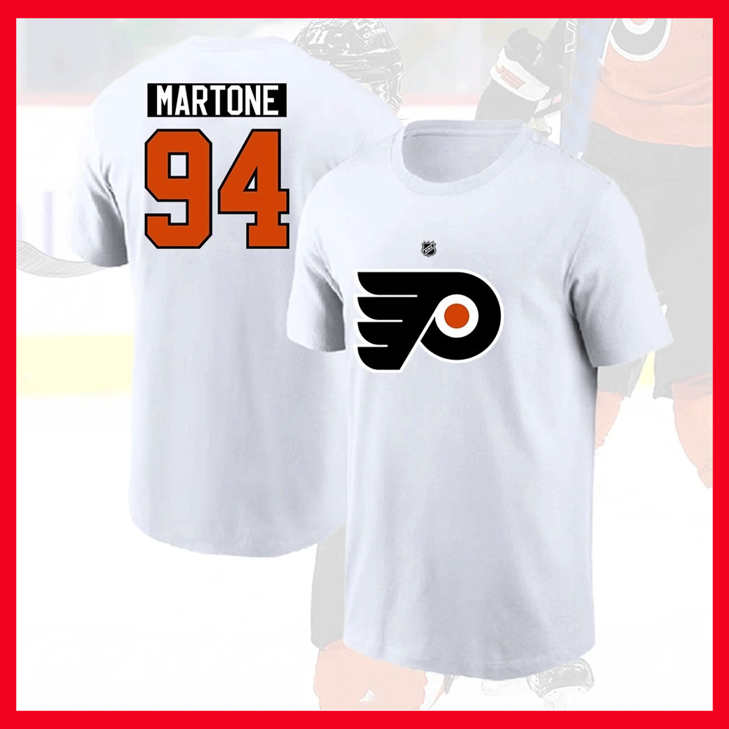 NEW Porter Martone #94 Philadelphia Flyers 2026 Player Name & Number Fan Look