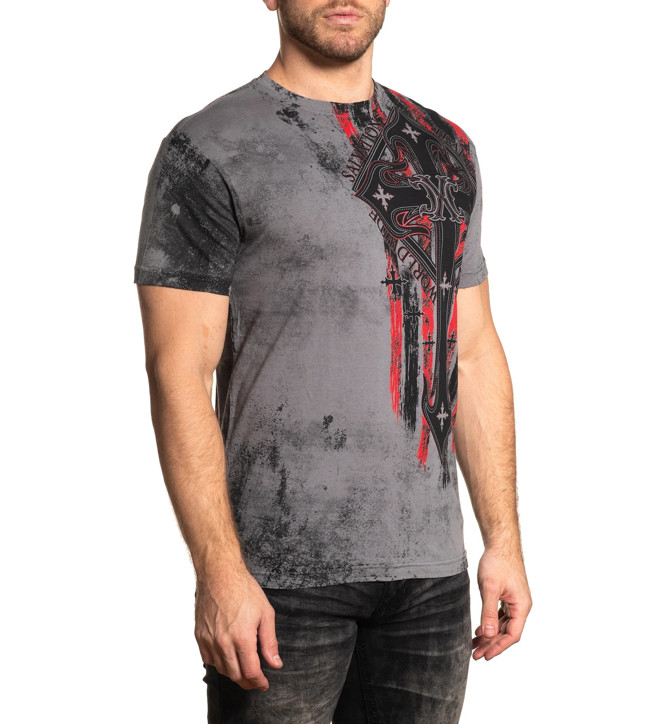 XTREME COUTURE by AFFLICTION Men’s T-Shirt LIBERTY CRUSADE Biker MMA
