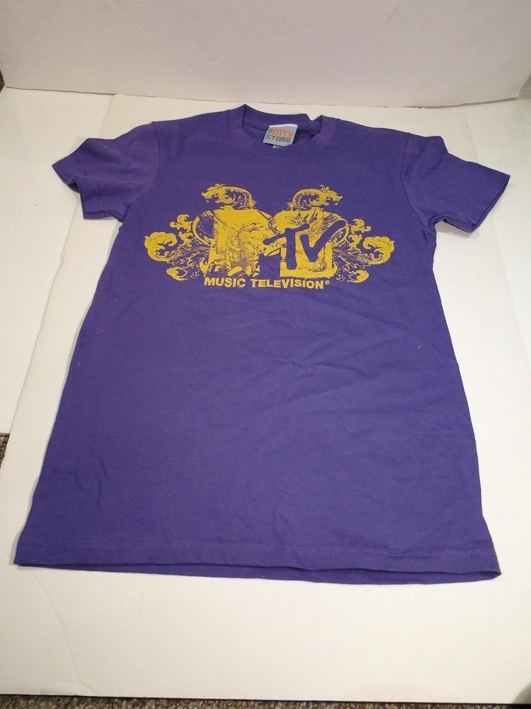 2006 The MTV Store Purple & Yellow T-Shirt Size M/OS Unused