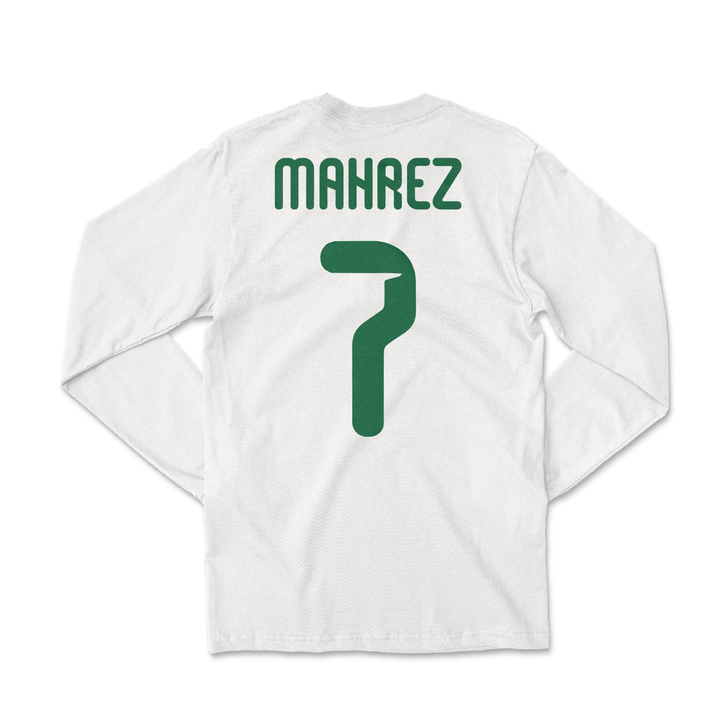 Algeria Soccer Fans Mahrez 7 Jersey Style Long Sleeve T-Shirt