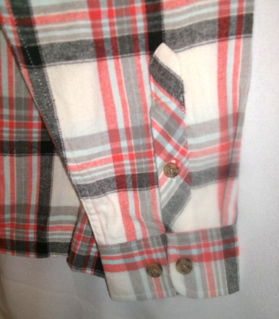 NWT No Boundaries Men’s S 34-36 Zip Hooded Gray Plaid Lightweight Flannel Shirt