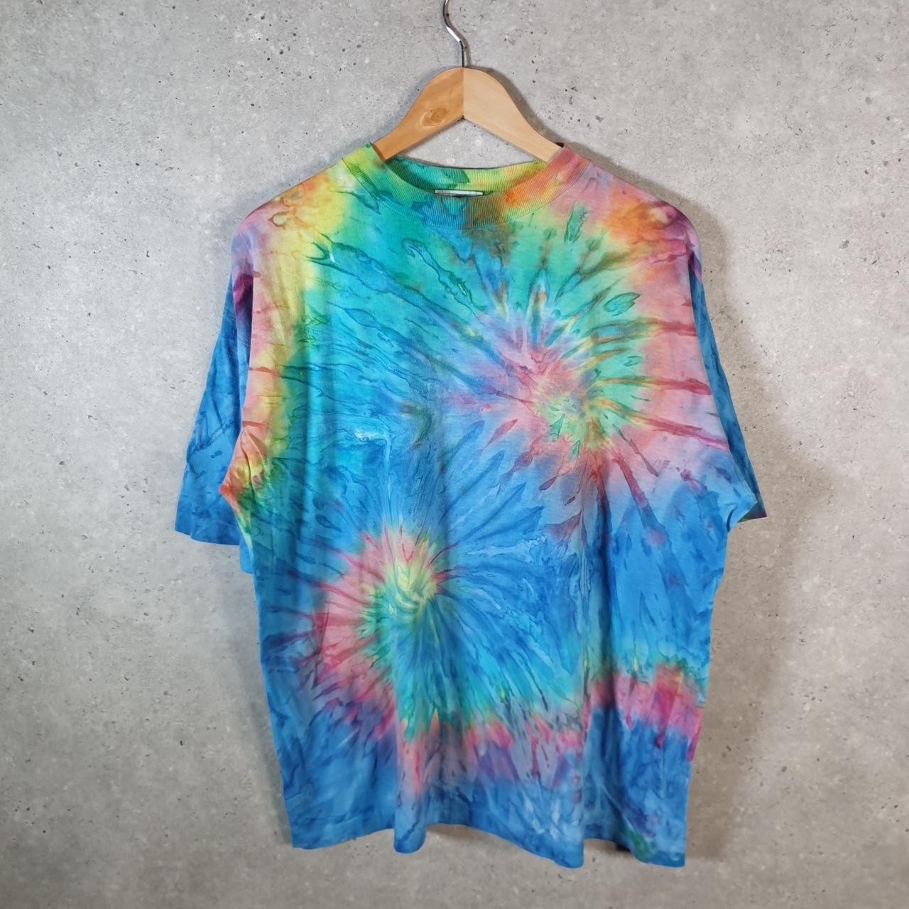 Vintage Sostanza Tie Dye USA 90s Single Stitch T Shirt Mens Large Multicoloured
